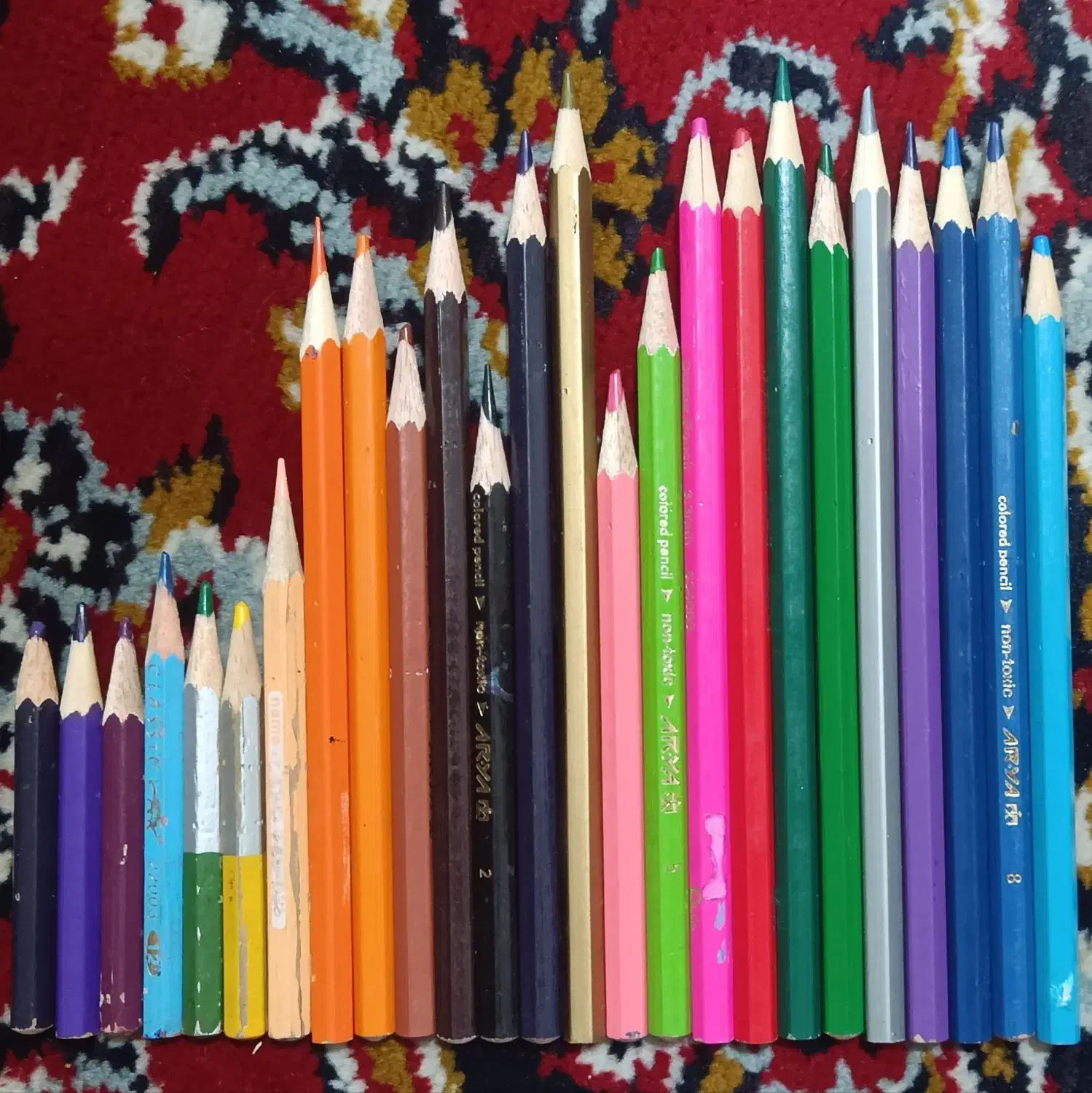 مدادشمعی، رنگی، سیاه، آبرنگ|لوازم التحریر|محمدیه-قزوین, |دیوار