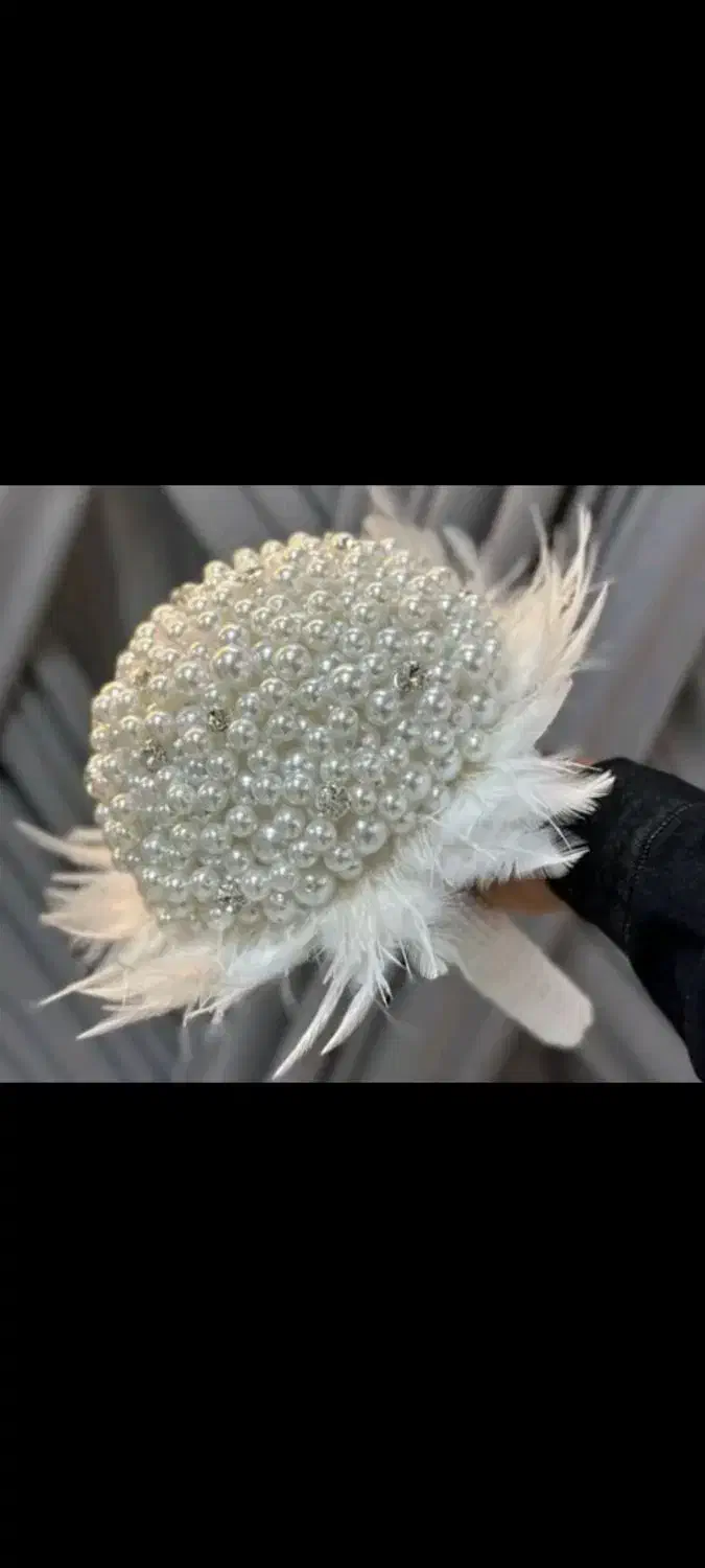 دسته گل مرواریدی عروس، دست ساز و ماندگار|گل مصنوعی|تهران, دهقان|دیوار