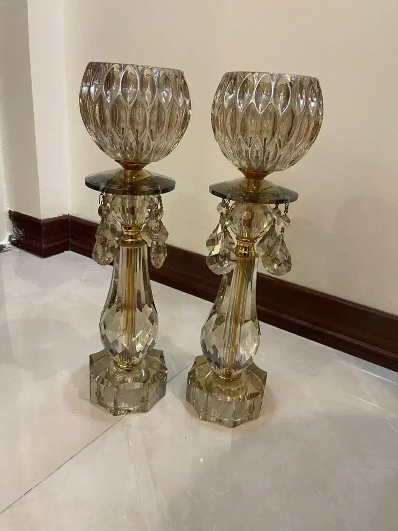 شمعدان کریستال|صنایع دستی و سایر لوازم تزئینی|تهران, آهنگران (سراسیاب دولاب)|دیوار