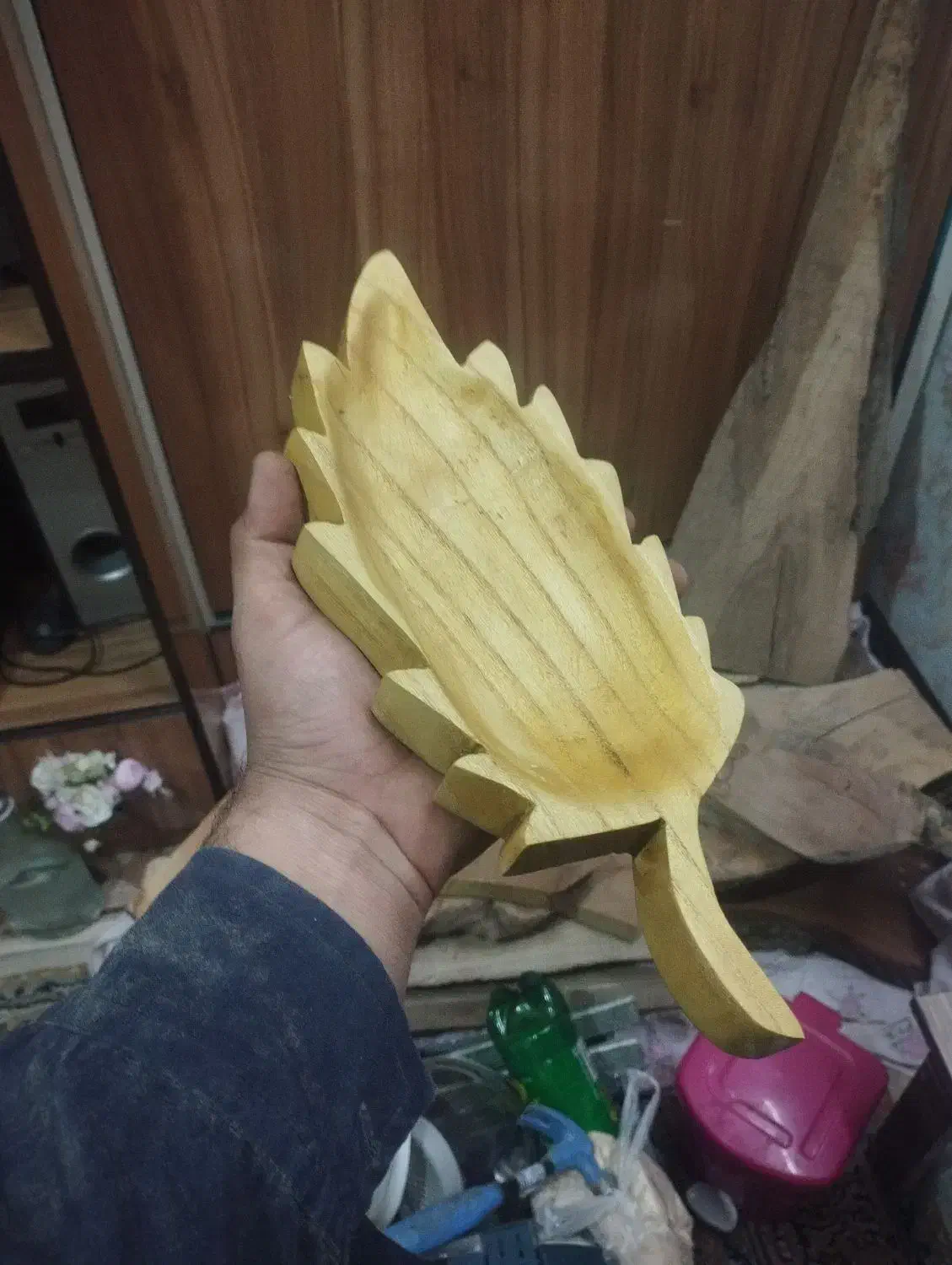 بشقاب طرح برگ|صنایع دستی و سایر لوازم تزئینی|نیشابور, بزرگمهر|دیوار