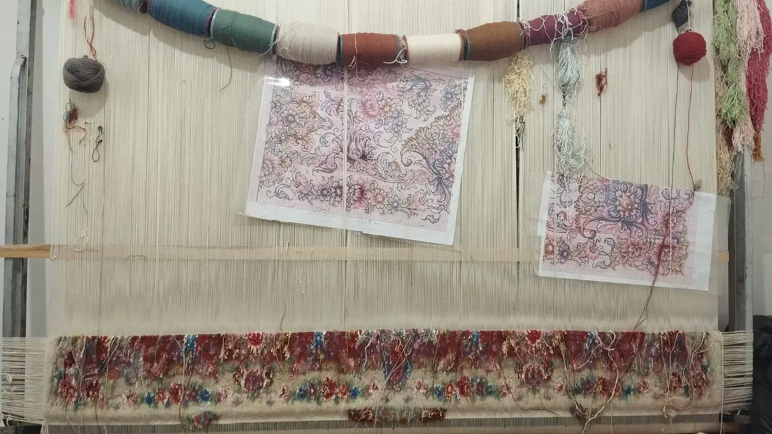 فرش نیمه کاره خالچه علیا|فرش|تبریز, |دیوار