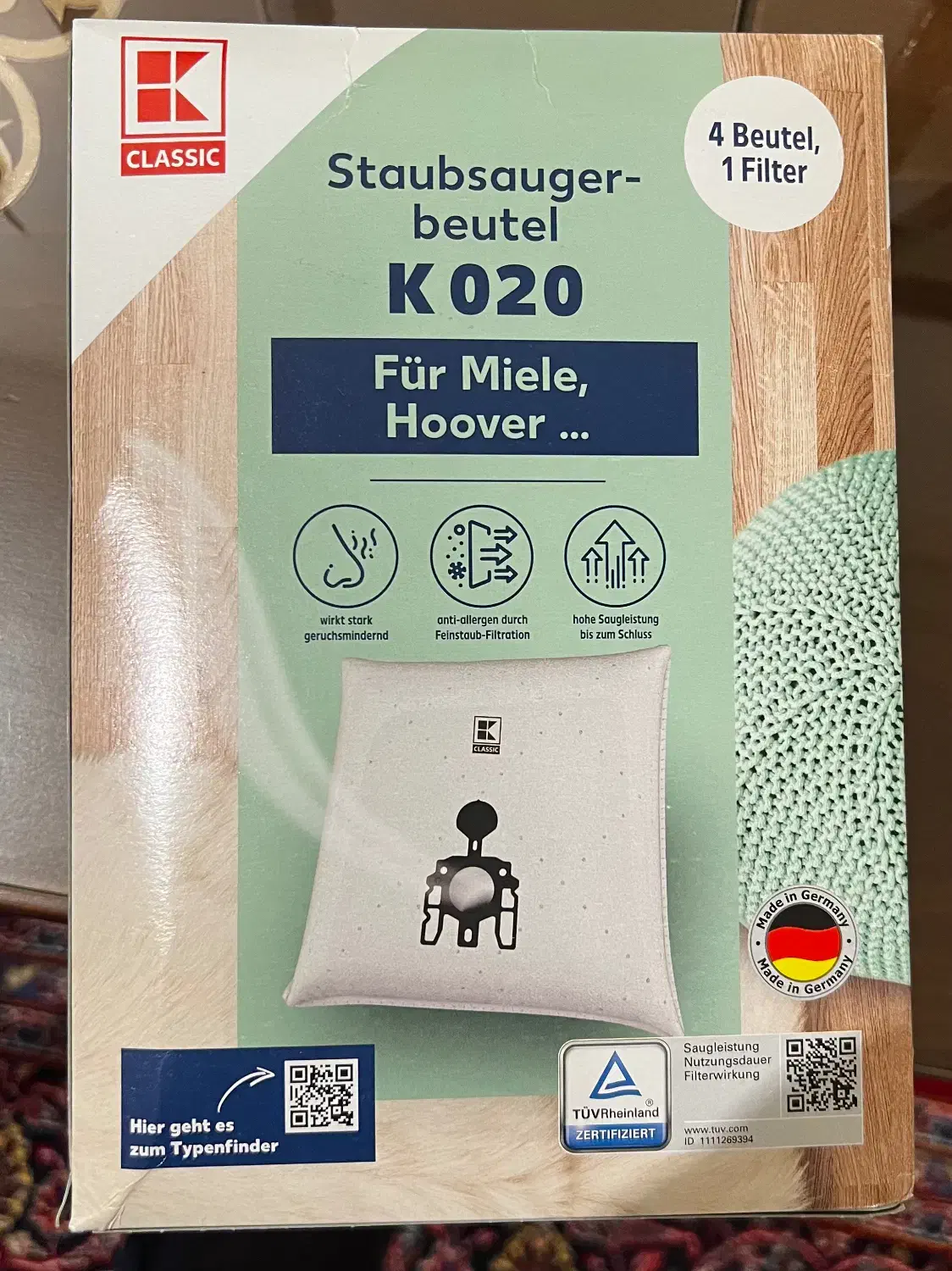 کیسه جاروبرقی K-Classic مدلK020مناسب Miele Hoover|جاروبرقی، جارو شارژی، بخارشو|تهران, امانیه|دیوار