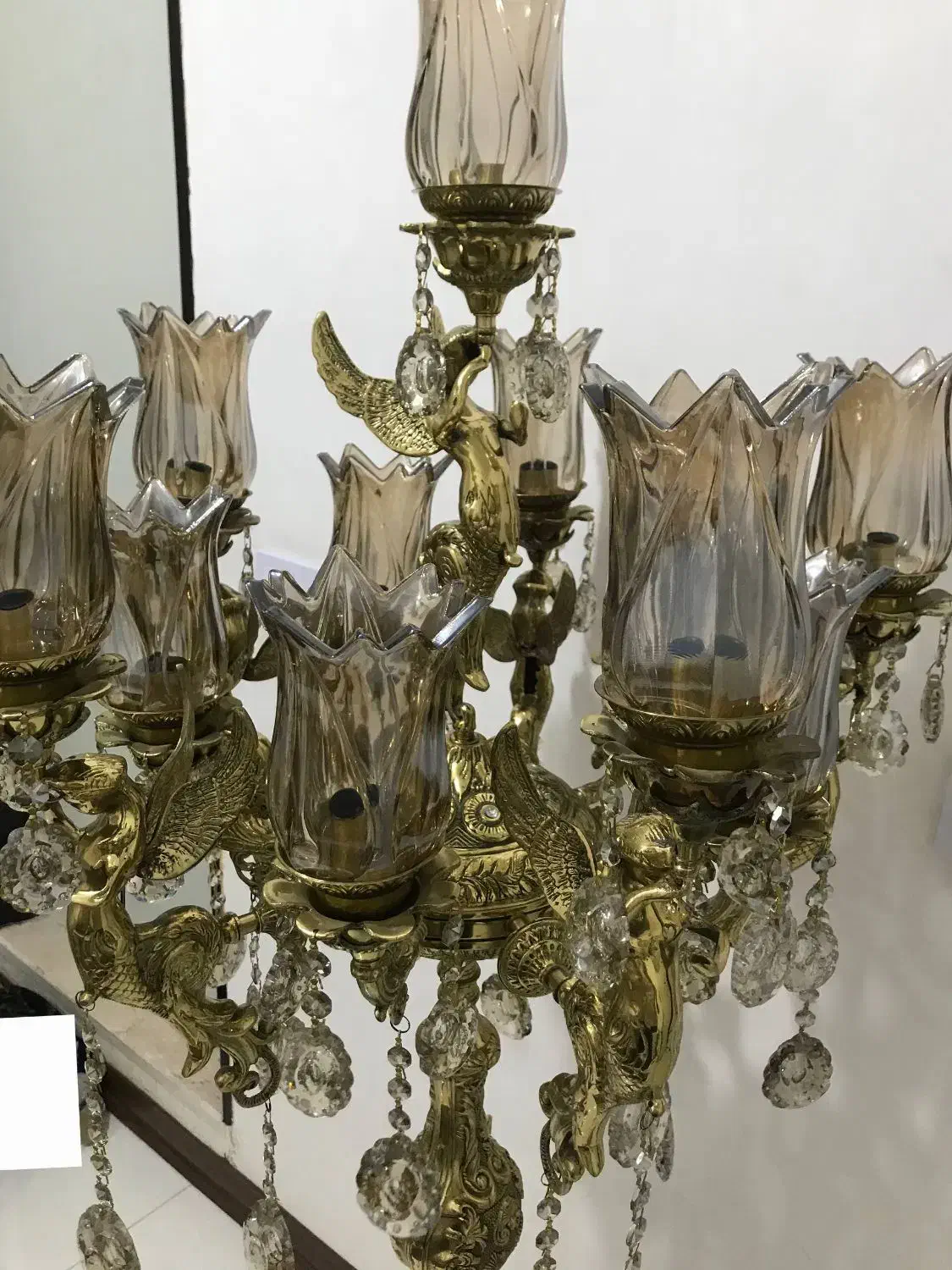 آباژر کنارسالنی برنجی طرح فرشته|لوستر و چراغ آویز|قرچک, مهدیه|دیوار