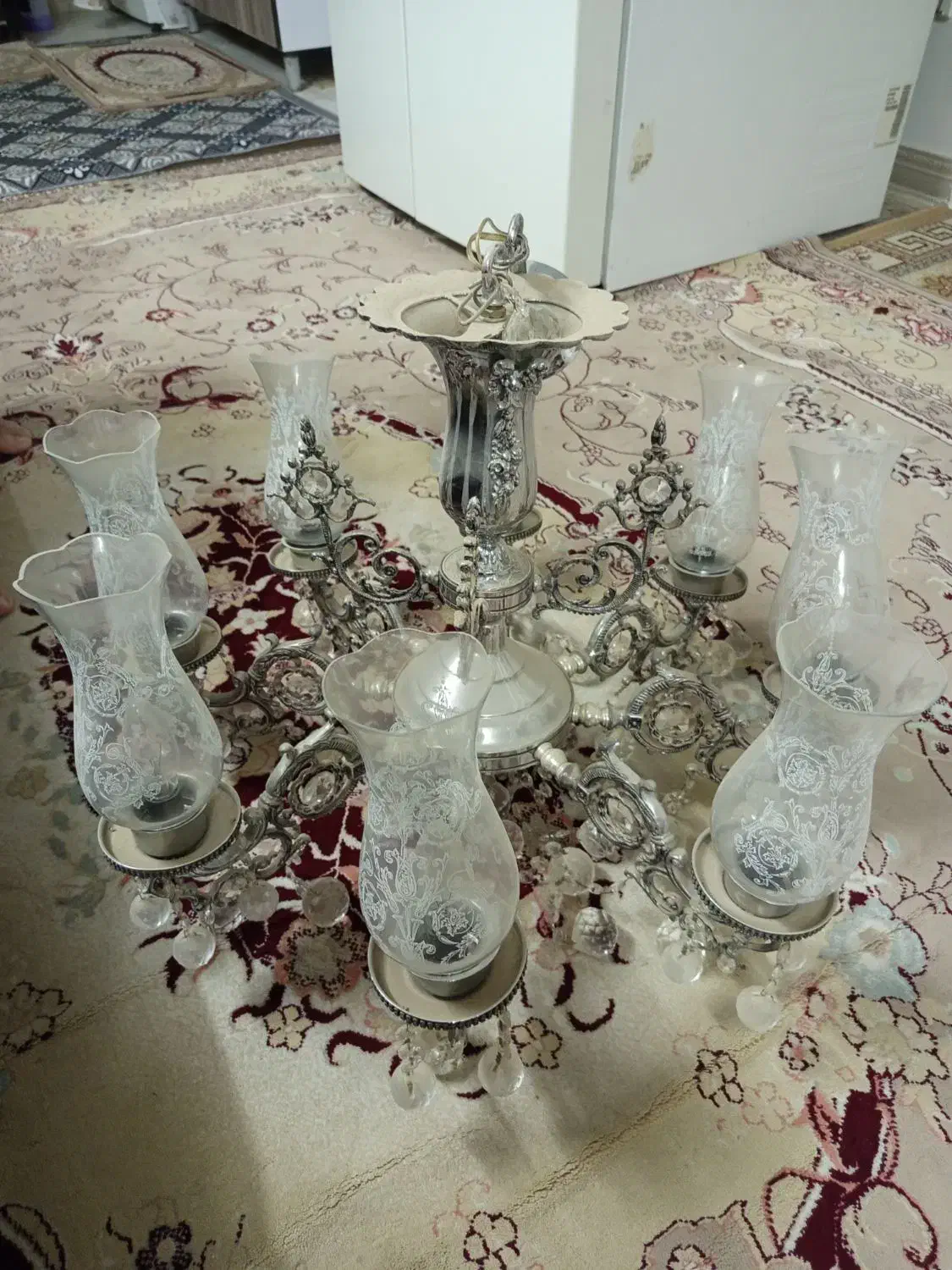 لوستر|لوستر و چراغ آویز|قم, کلهری|دیوار