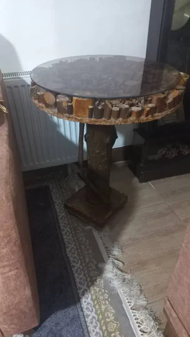 میز ناهارخوری میز خاطره ساعت ایستاده|میز و صندلی غذاخوری|شیراز, شیشهگری|دیوار