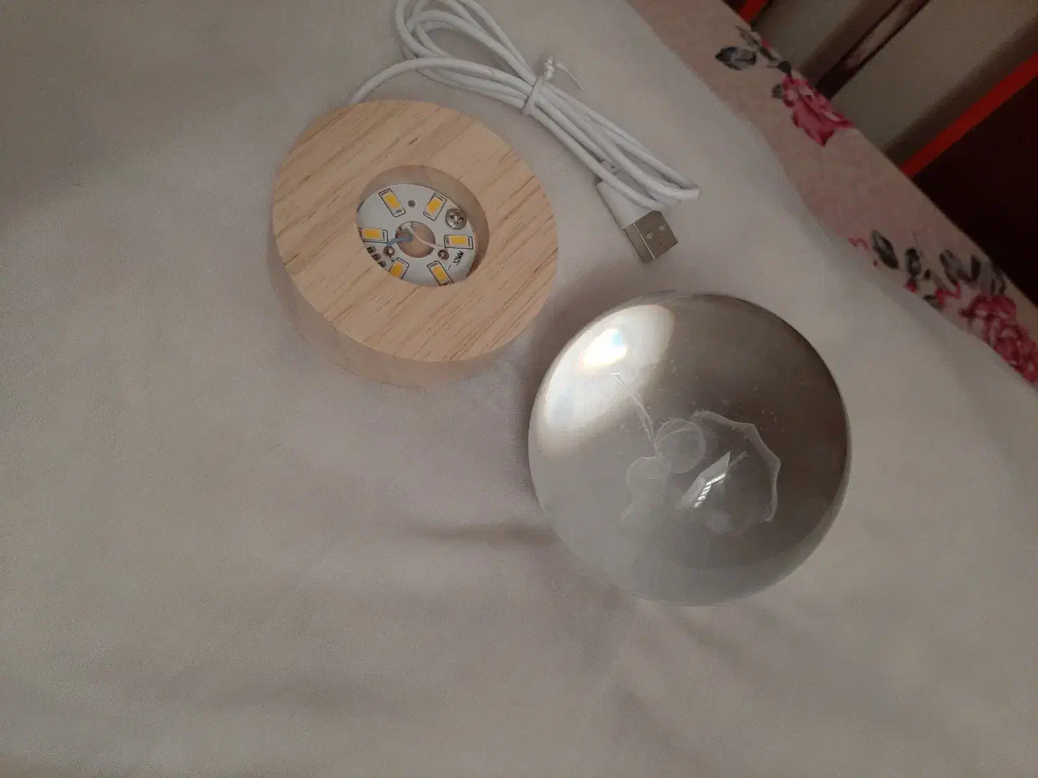 چراغ خواب و مطالعه گوی کریستال|چراغ خواب و آباژور|جیرفت, |دیوار