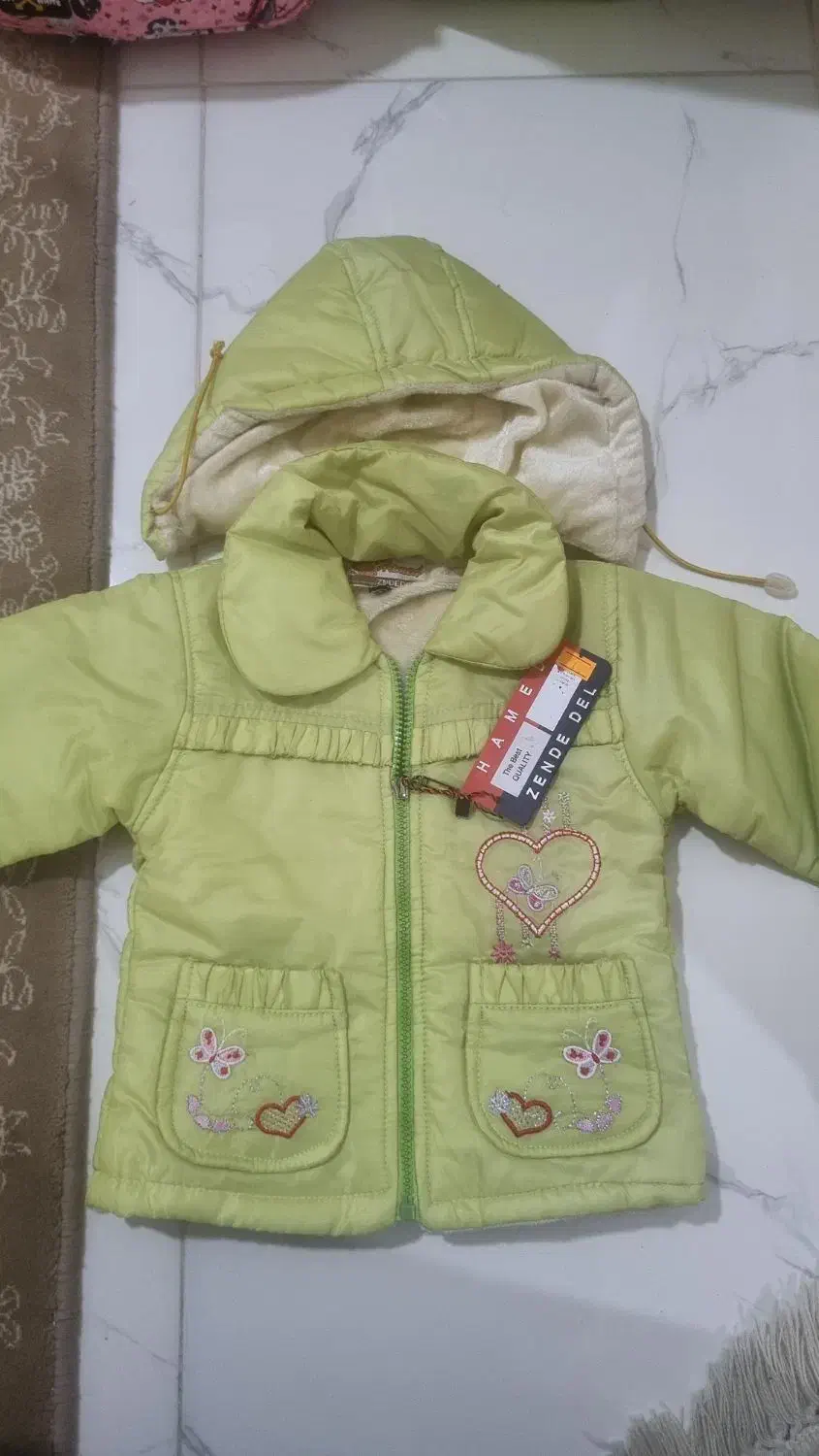 کاپشن بچگانه سایز ۱ و سایز ۲ نو نو ارزان|کفش و لباس بچه|اسلامآباد غرب, |دیوار