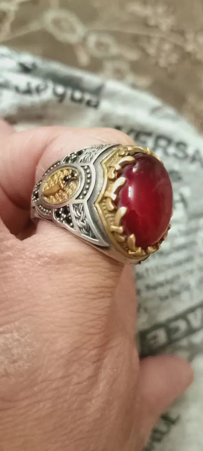 انگشتر کلکسیونی نقره ایتالیا یاقوت تراش قطعی اصل|جواهرات|ورامین, ورامین|دیوار