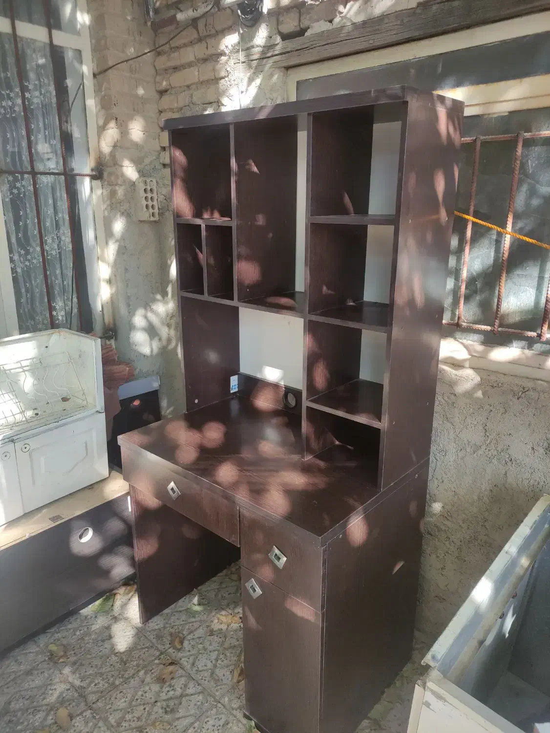 میز ام دی آف ترک با کتابخانه|میز تحریر و کامپیوتر|الیگودرز, |دیوار