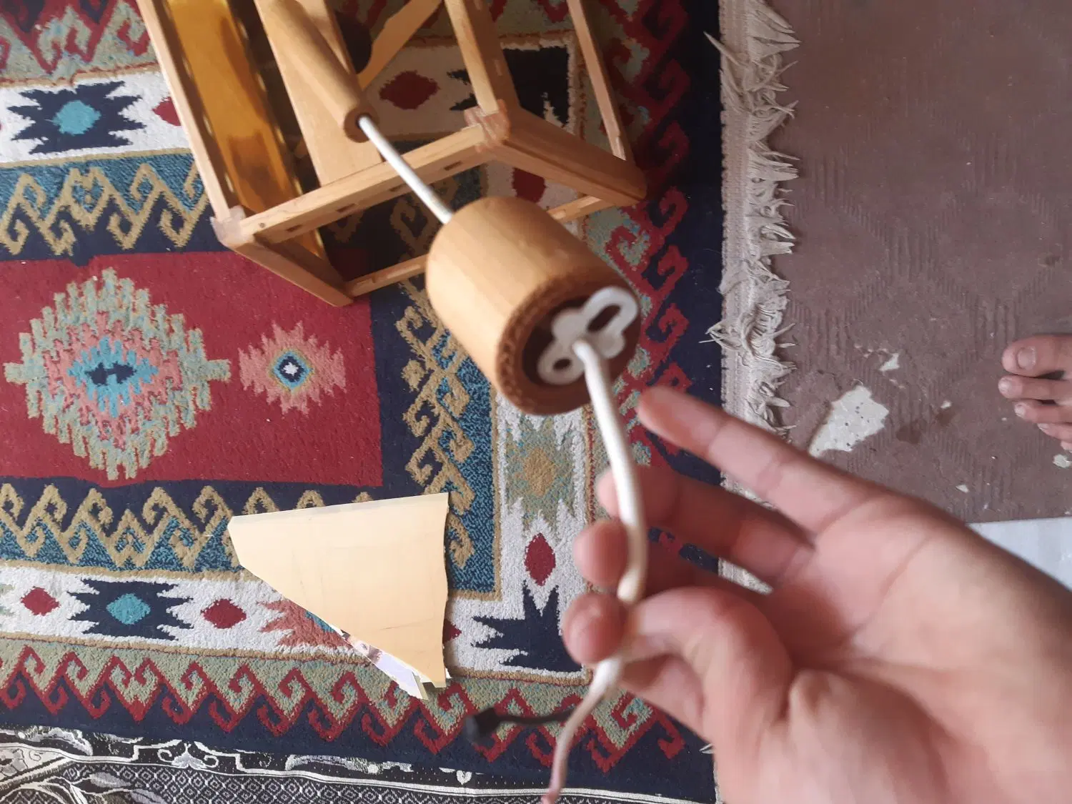 لوستر چوبی اتاقی|لوستر و چراغ آویز|شیراز, نصر|دیوار
