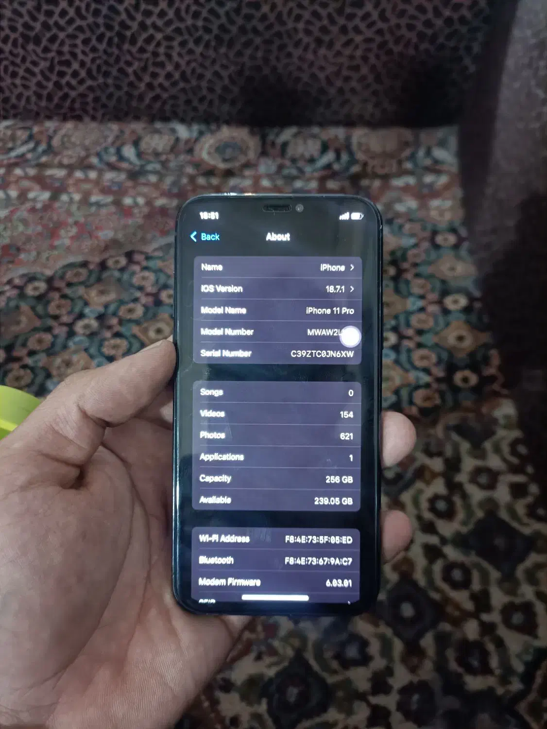 ایفون ۱۱ پرو ۲۵۶|موبایل|اردبیل, |دیوار