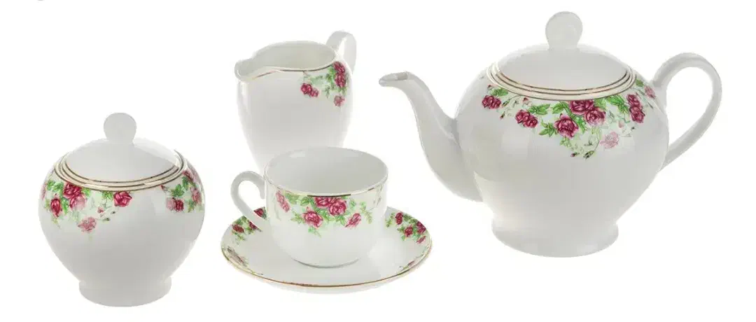 سرویس چایخوری زرین گل سرخی|ظروف سرو و پذیرایی|ری, دولتآباد|دیوار