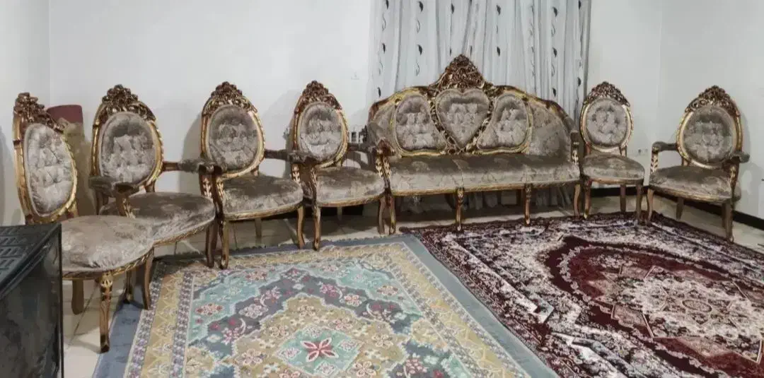 مبل سلطنتی 9نفره مناسب باغ و ویلا|مبلمان خانگی و میز عسلی|شیراز, شهرک سراج‎|دیوار