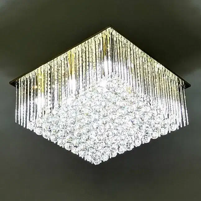 لوستر سقفی کریستالی 60*60|لوستر و چراغ آویز|کرج, کلاک نو|دیوار