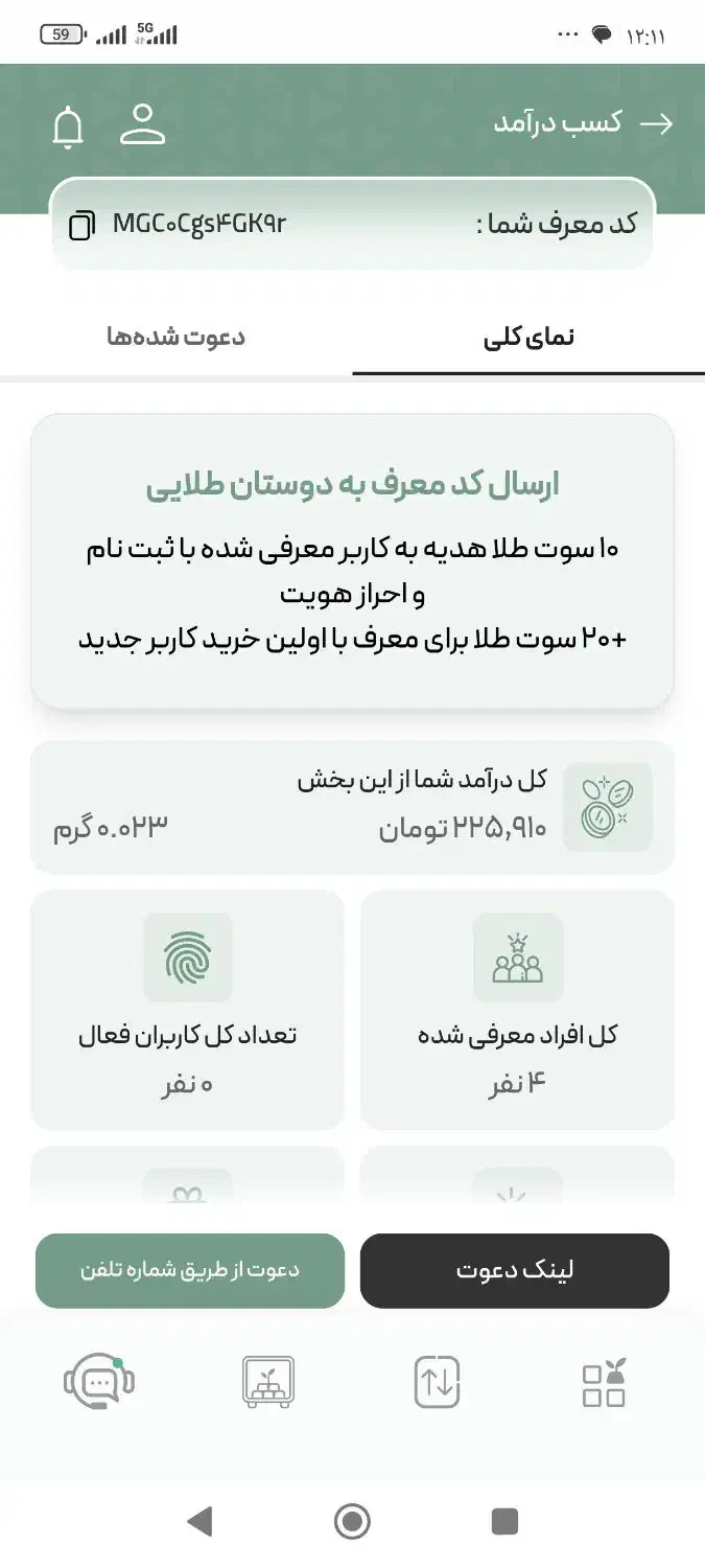 دعوت کن برای هر نفر 95 تومان جایزه بگیر|کارت هدیه و تخفیف|مراغه, |دیوار