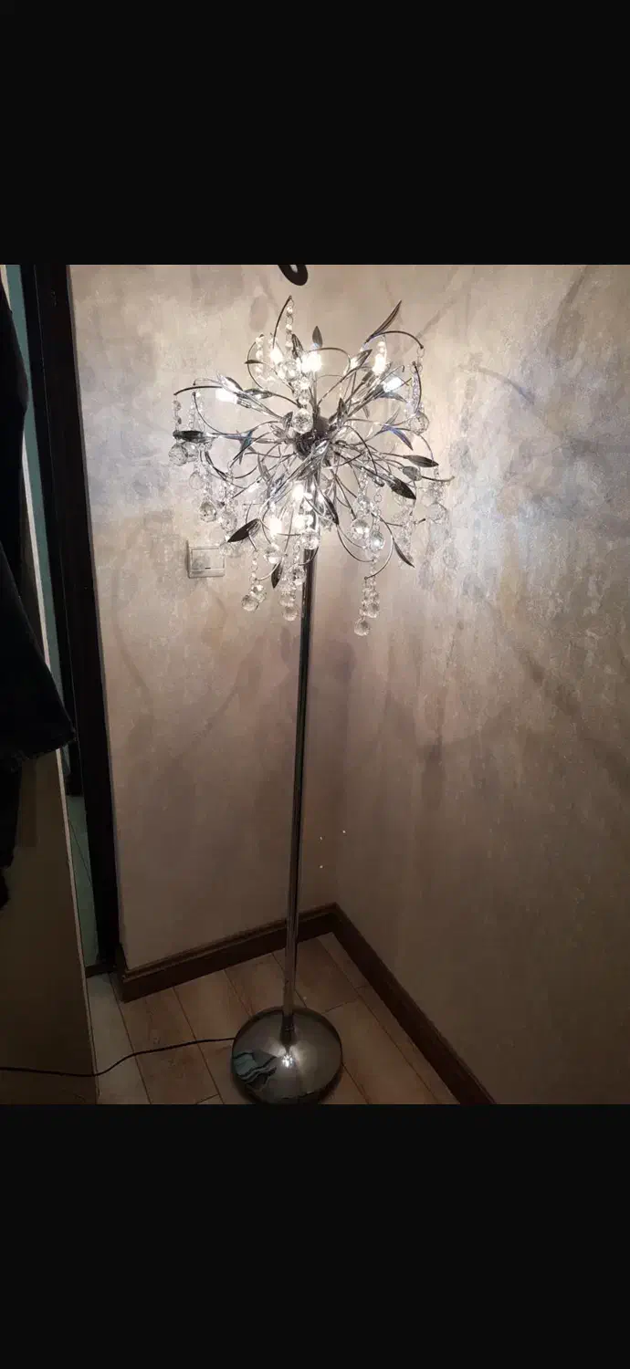 لوستر سففی کریستالی همراه با دیوار کوب و‌استند|لوستر و چراغ آویز|تهران, سعادت‌آباد|دیوار