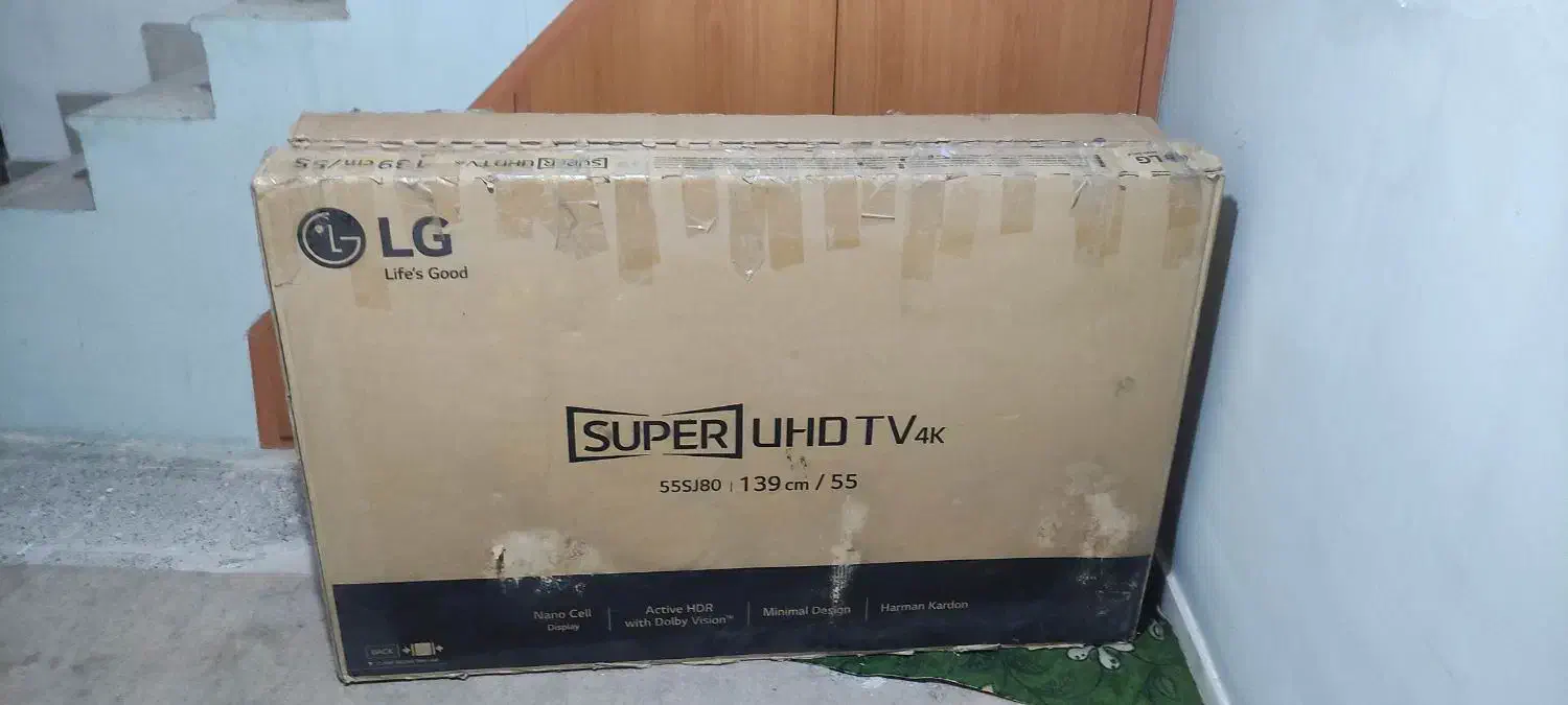 کارتن تلویزیون ال جی اصلی 4k|تلویزیون و پروژکتور|مشهد, کوثر|دیوار