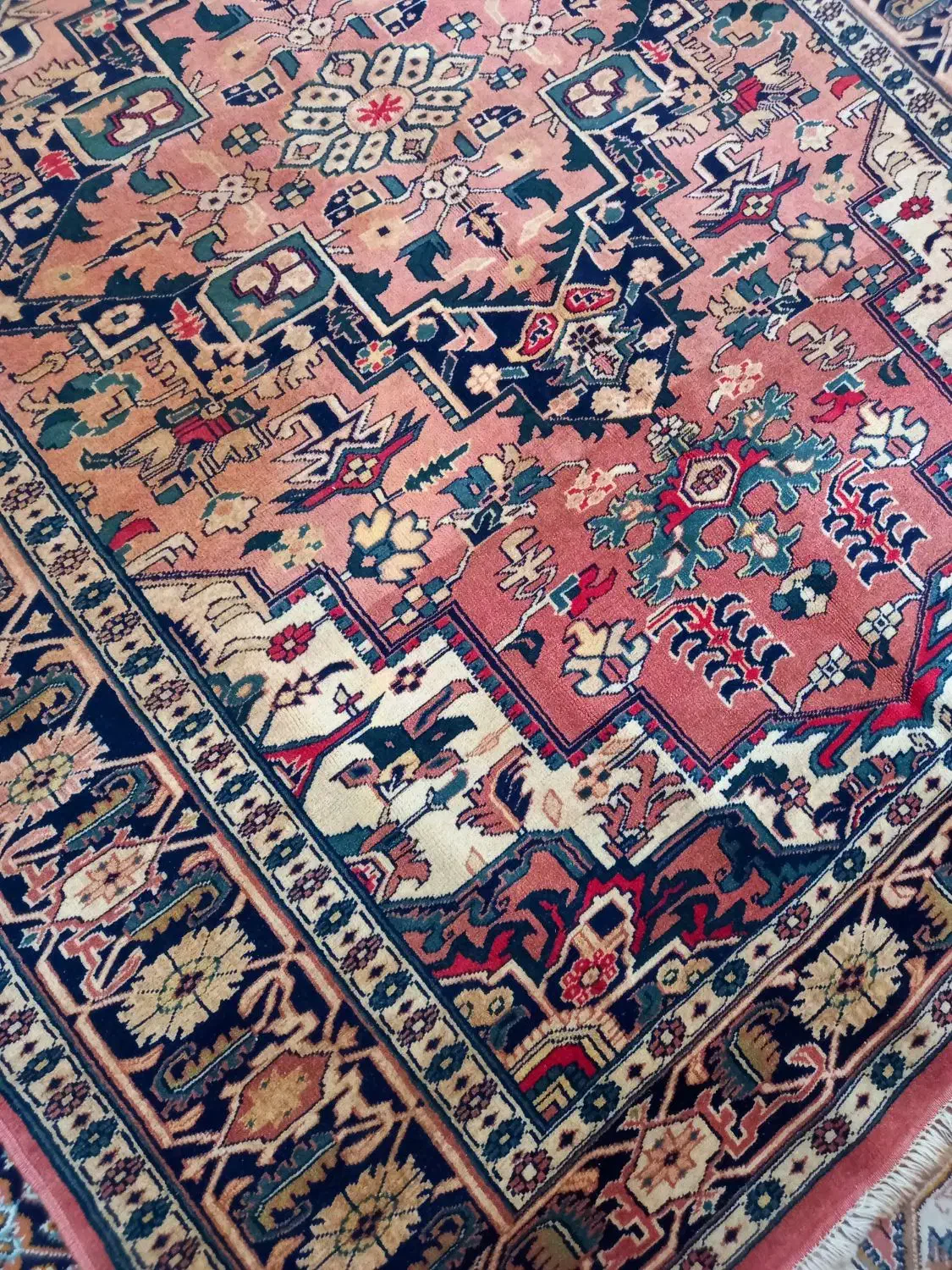 قالیچه قدیمی ریز بافت چله پشم سالم سلامت|فرش|پردیس, فاز ۲|دیوار