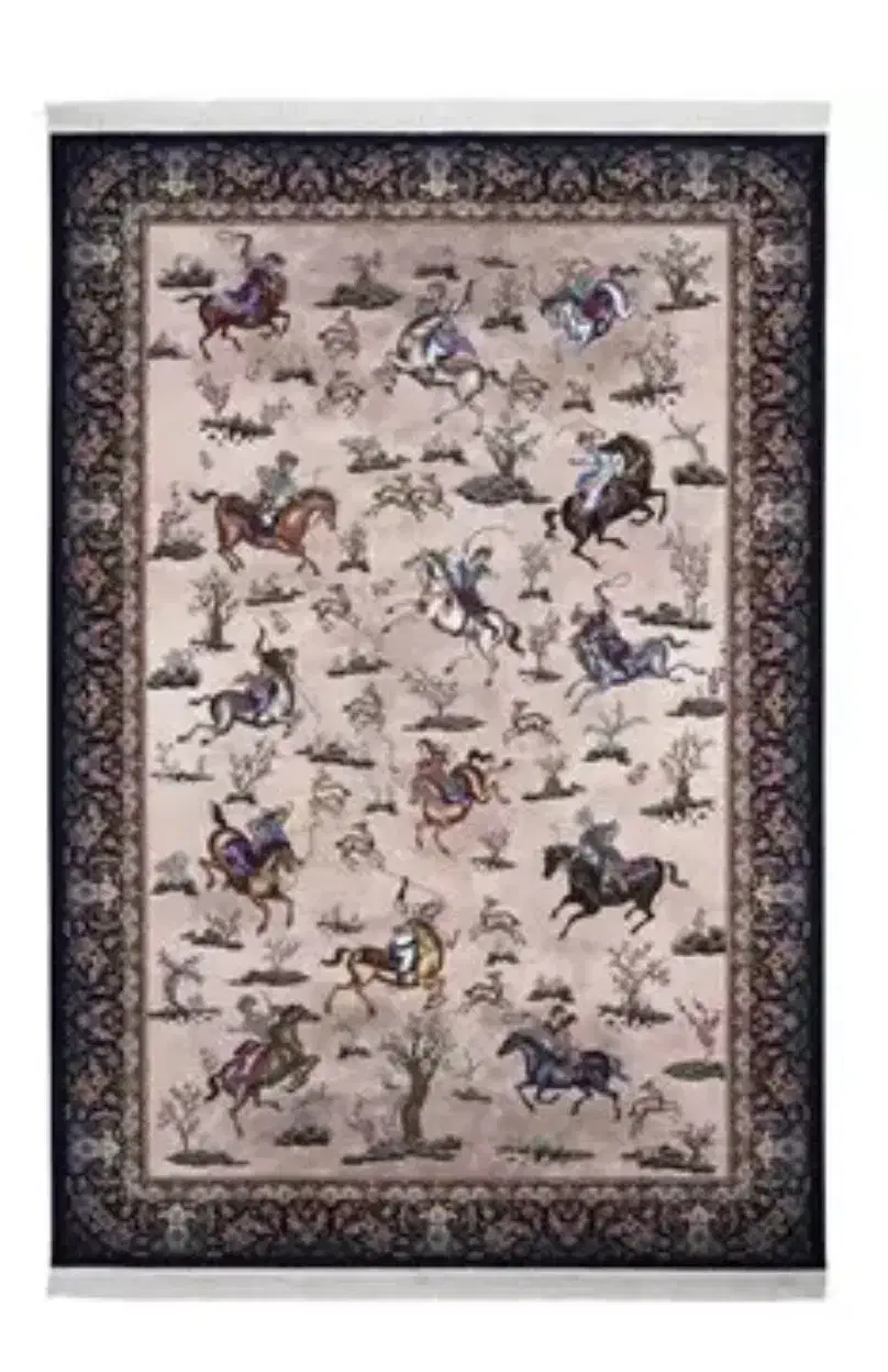 فرش طرح شکارگاه|فرش|مسجد سلیمان, |دیوار