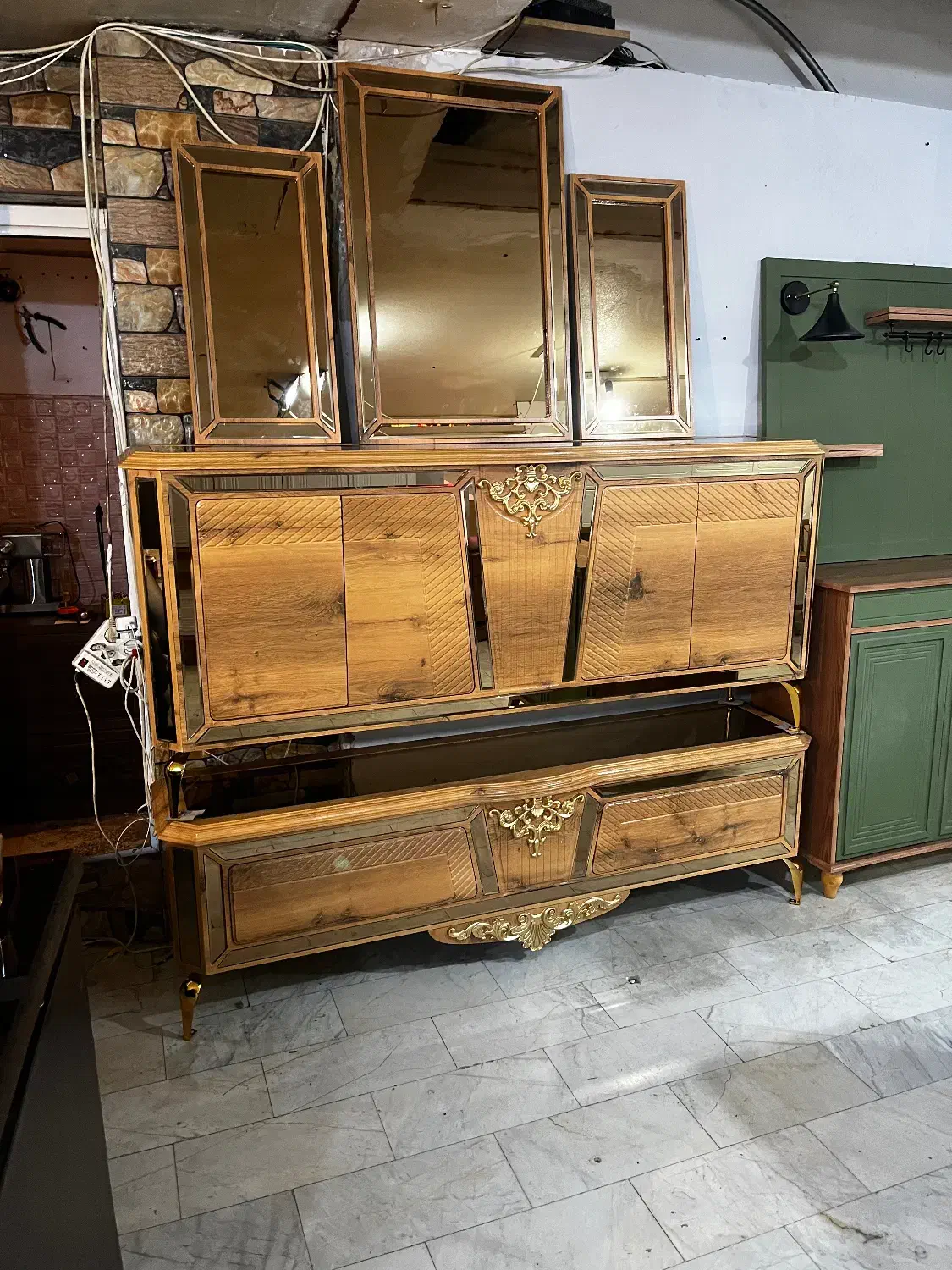 ست آینه کنسول|بوفه، ویترین، کنسول|ارومیه, |دیوار