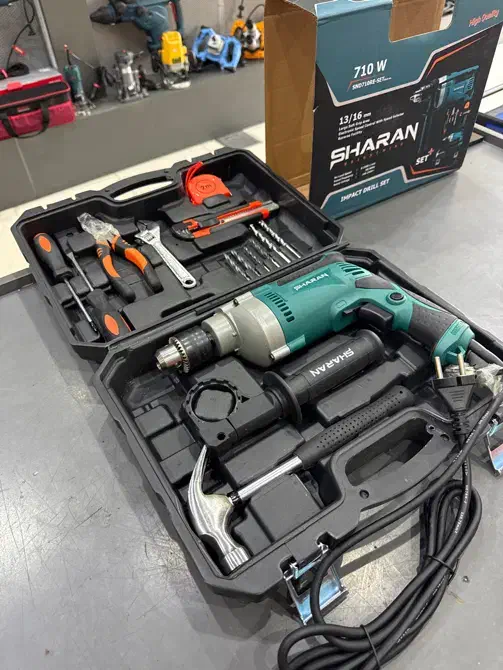 دریل ۱۳ چکشی صنعتی نیم تنه فلزی شاران با ضمانت|ابزارآلات|کرج, ساسانی (قلمستان)|دیوار