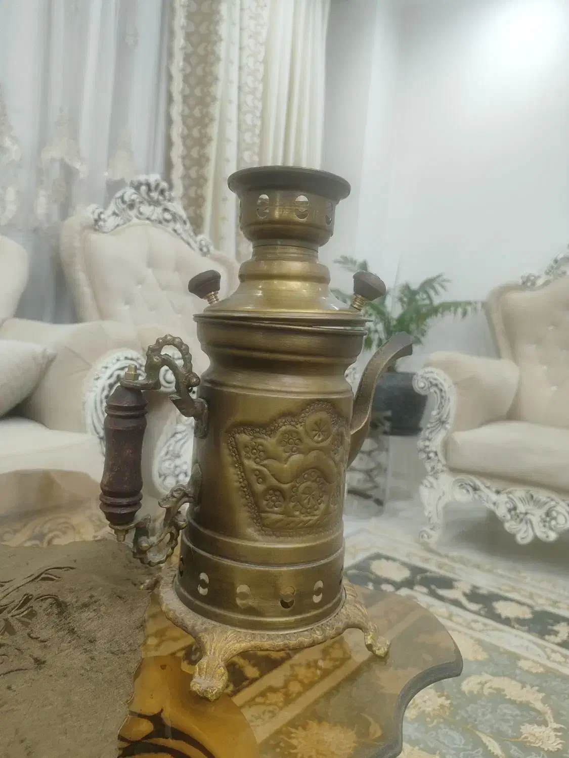 کتری ذغالی دکوری|قوری، کتری، قهوه‌ساز دستی|هشتگرد, هشتگرد قدیم|دیوار