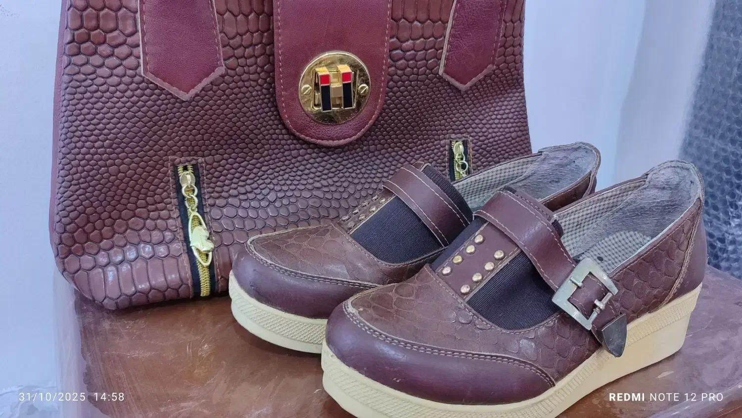 ست کیف وکفش پوست ماری|کیف، کفش، کمربند|میاندوآب, |دیوار