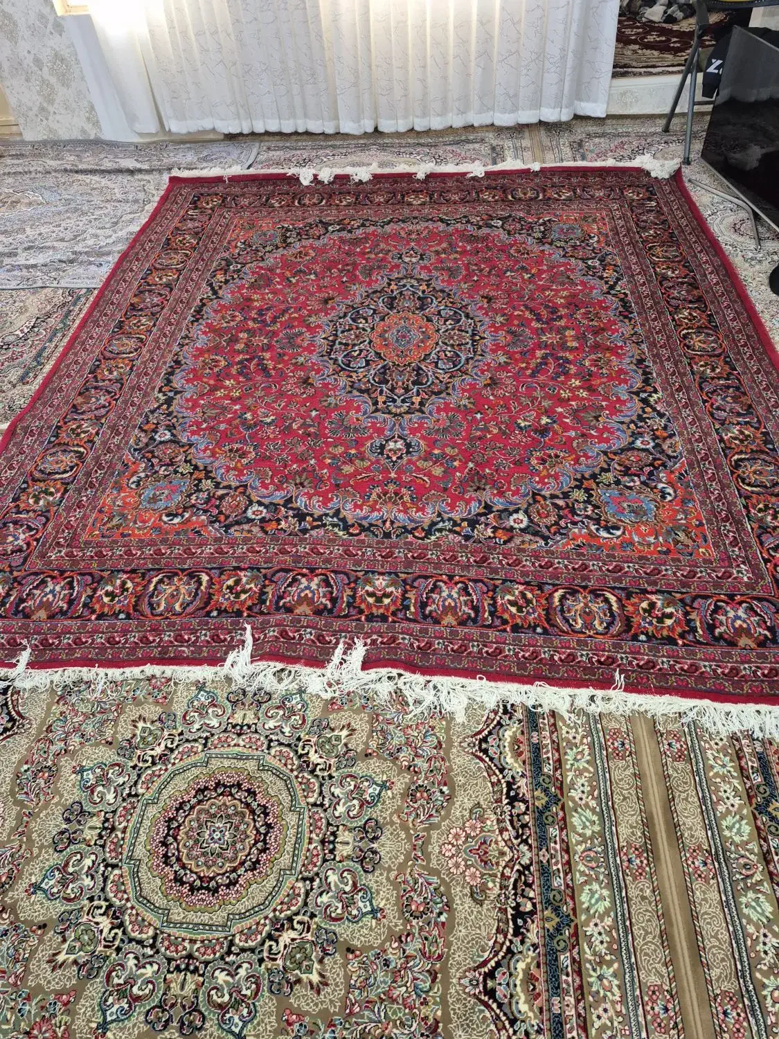 فرش دستباف ۱۲ متری مشهد|فرش|میانه, |دیوار