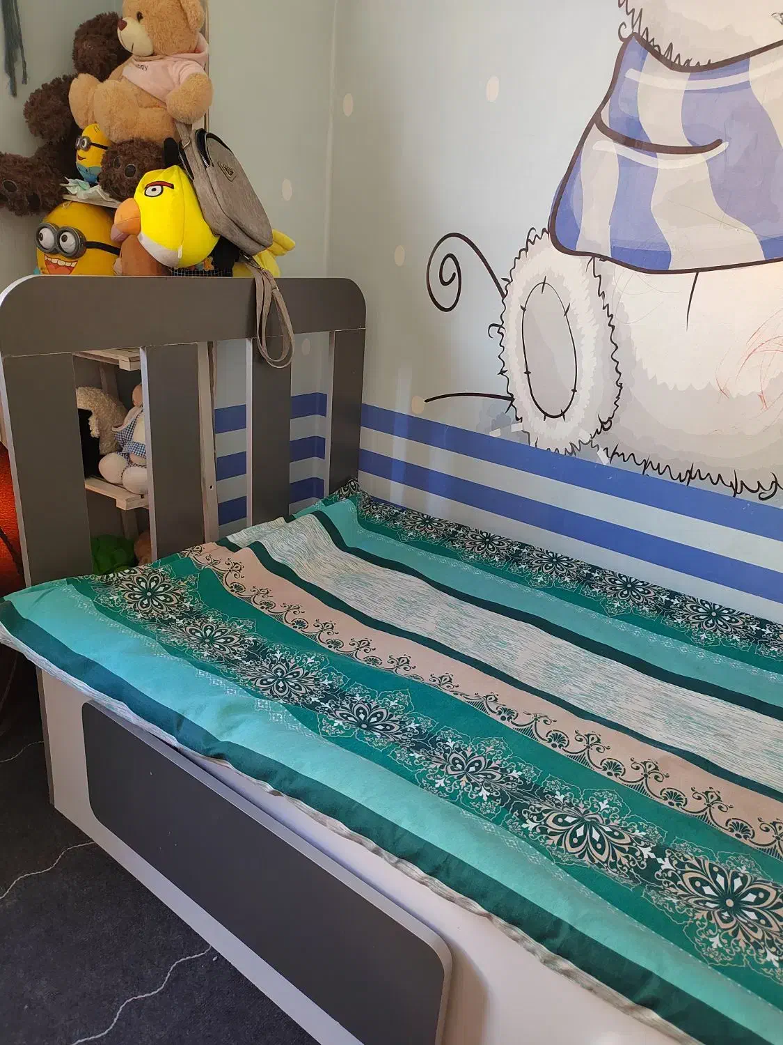 تخت ام دی اف یک نفره دو کشو در حدنو|تخت و سرویس خواب|گرگان, |دیوار