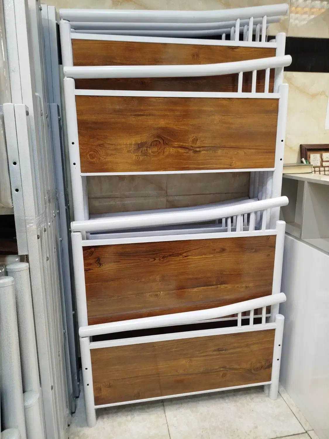 تخت خواب دو طبقه لوله کج(تختخواب ۲طبقه پوما)|تخت و سرویس خواب|مشهد, شفا|دیوار