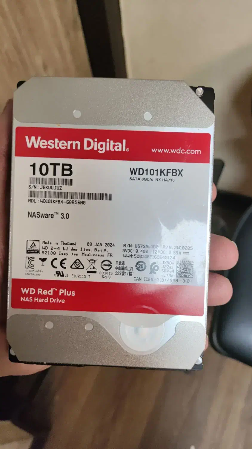 هارد 10TB وسترن دیجیتال قرمز نو|قطعات و لوازم جانبی رایانه|تهران, ایرانشهر|دیوار