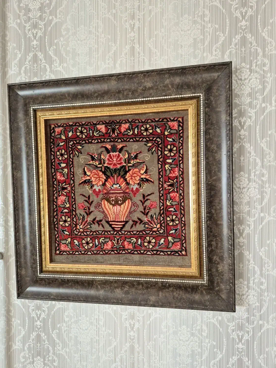 ۲ عدد تابلو فرش بیجار|تابلو فرش|بیجار, |دیوار