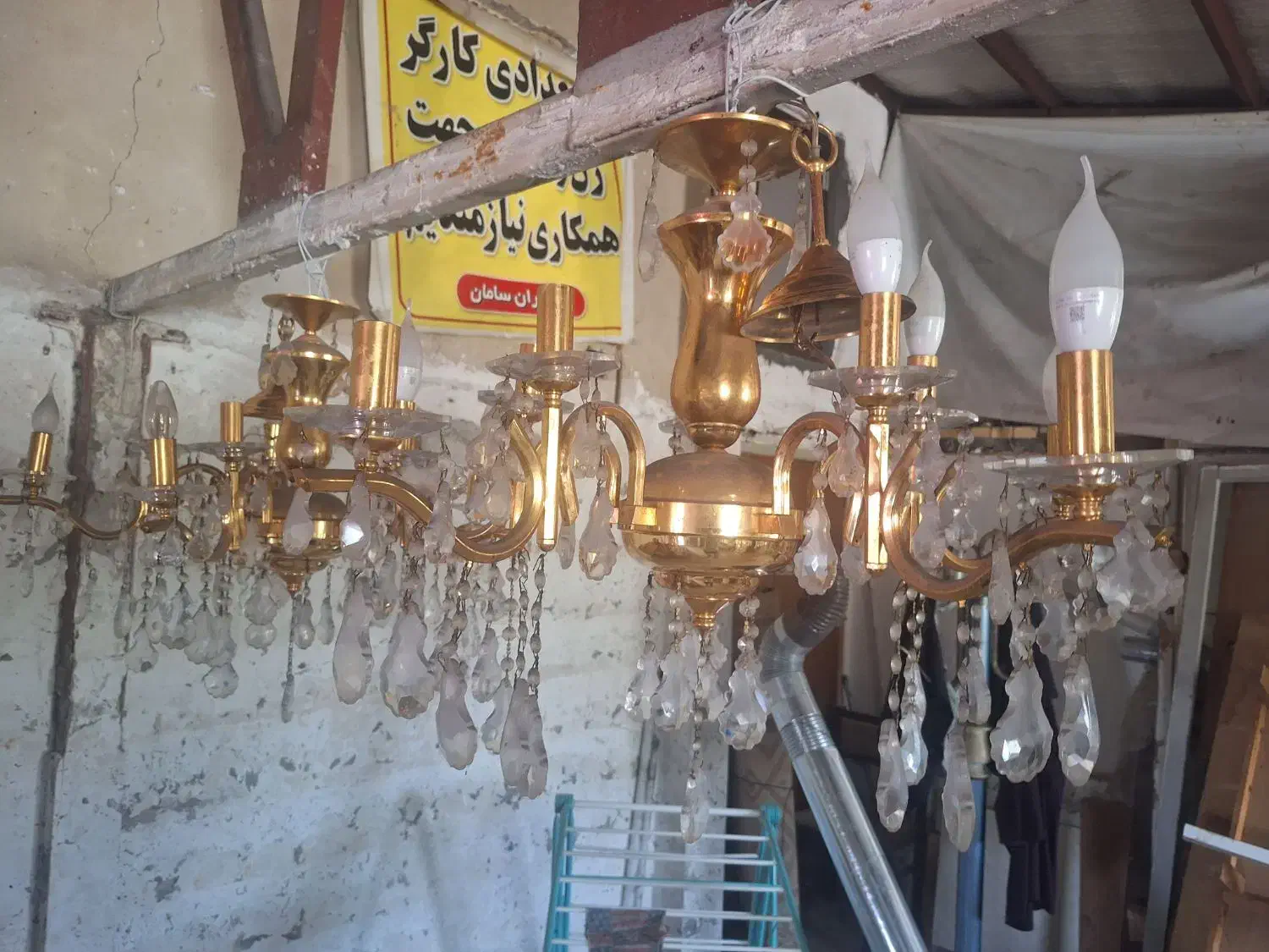 فروش 3 دستگاه لوستر 5 شاخه جنس اصلی|لوستر و چراغ آویز|رشت, حومه رشت|دیوار