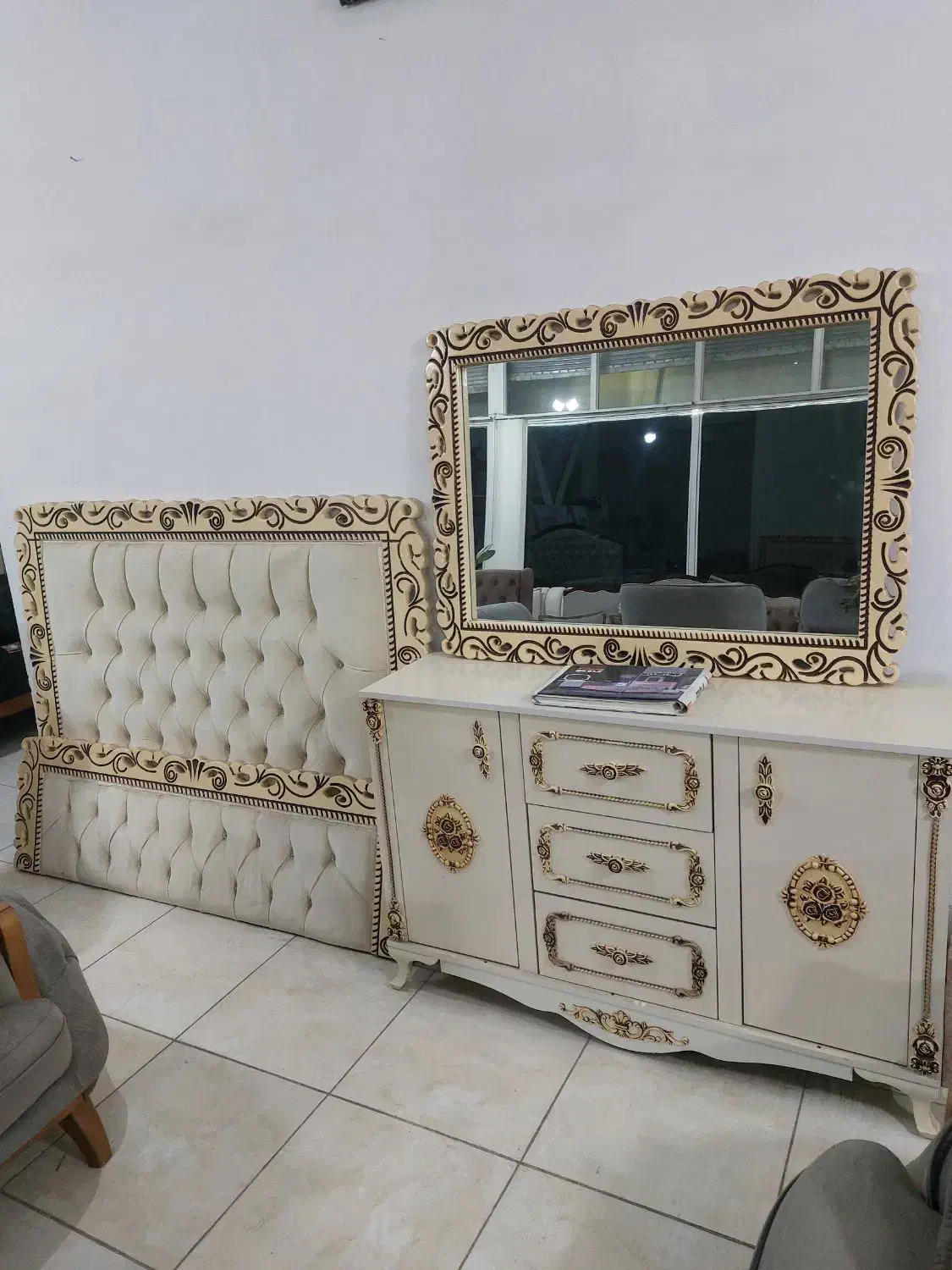 سرویس خواب سرویس عروس جهازیه|تخت و سرویس خواب|سلماس, |دیوار