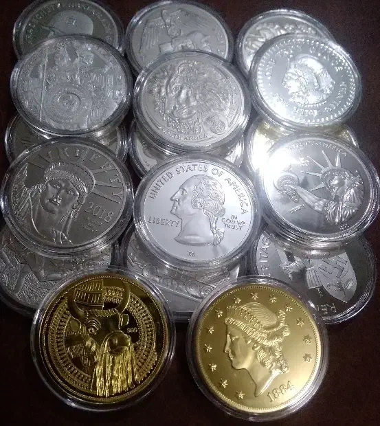 سکه مدال آبکاری نقره و طلا استیل خارجی|کلکسیون سکه، تمبر، اسکناس|تهران, امام خمینی|دیوار