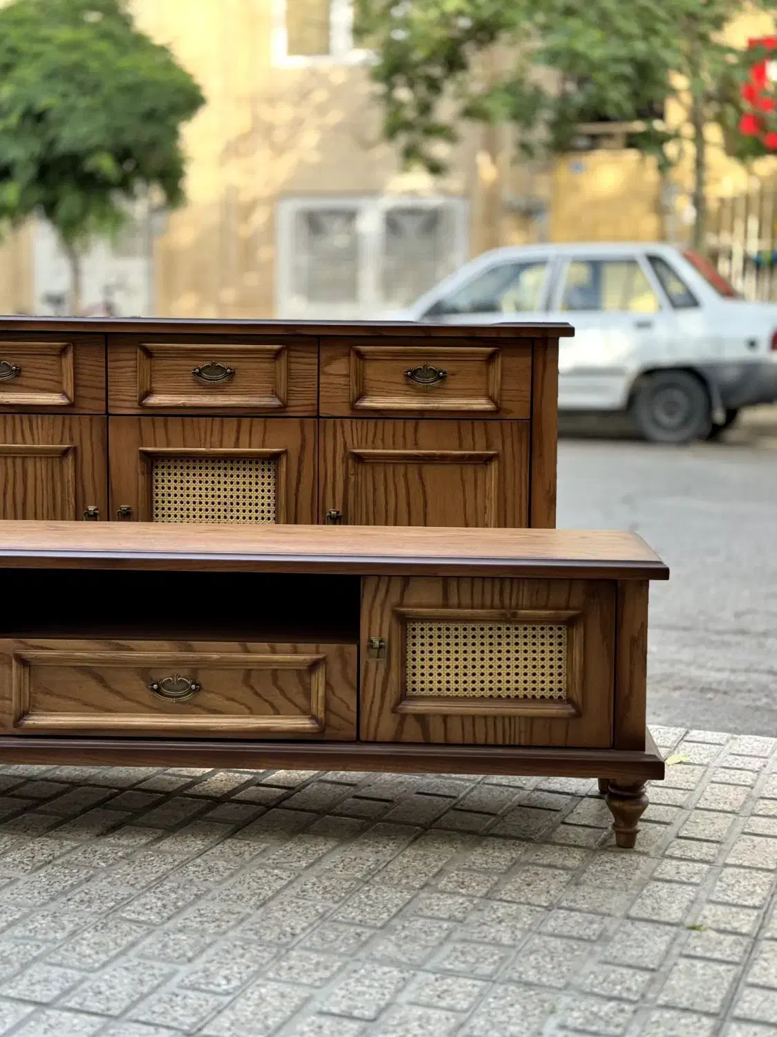 میز کنسول حصیری|بوفه، ویترین، کنسول|مشهد, سیلو|دیوار