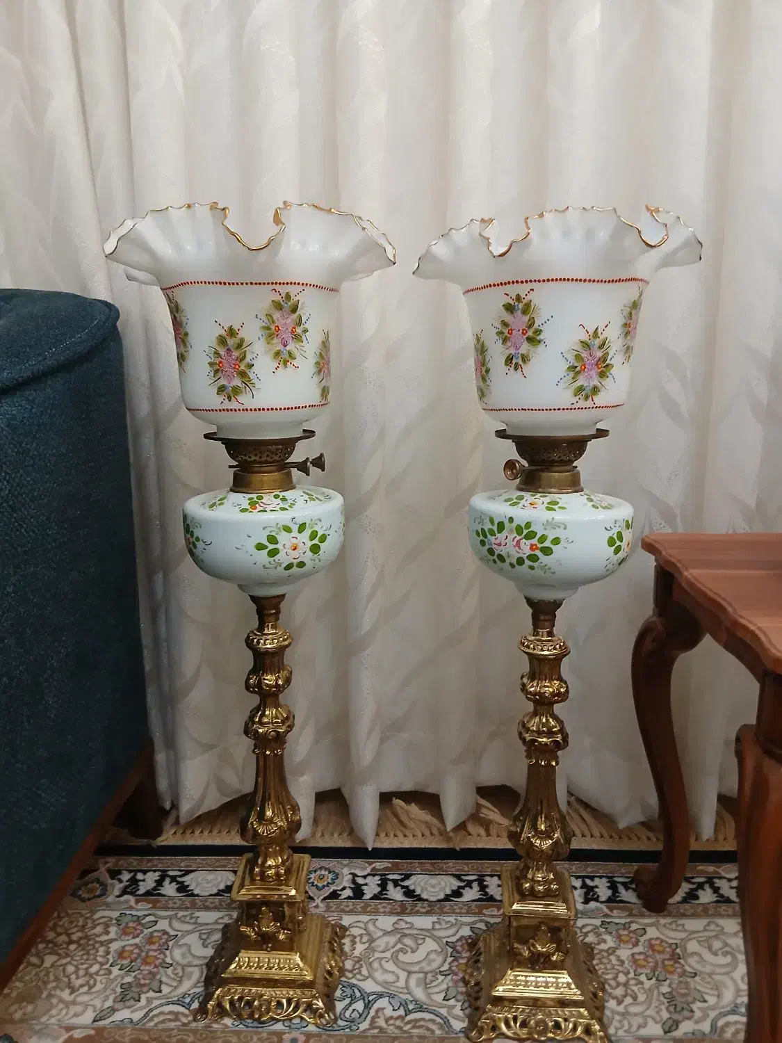 دوعددشمع دونی برنج دوفتیله قدیمی|کلکسیون اشیاء عتیقه|گرمسار, |دیوار