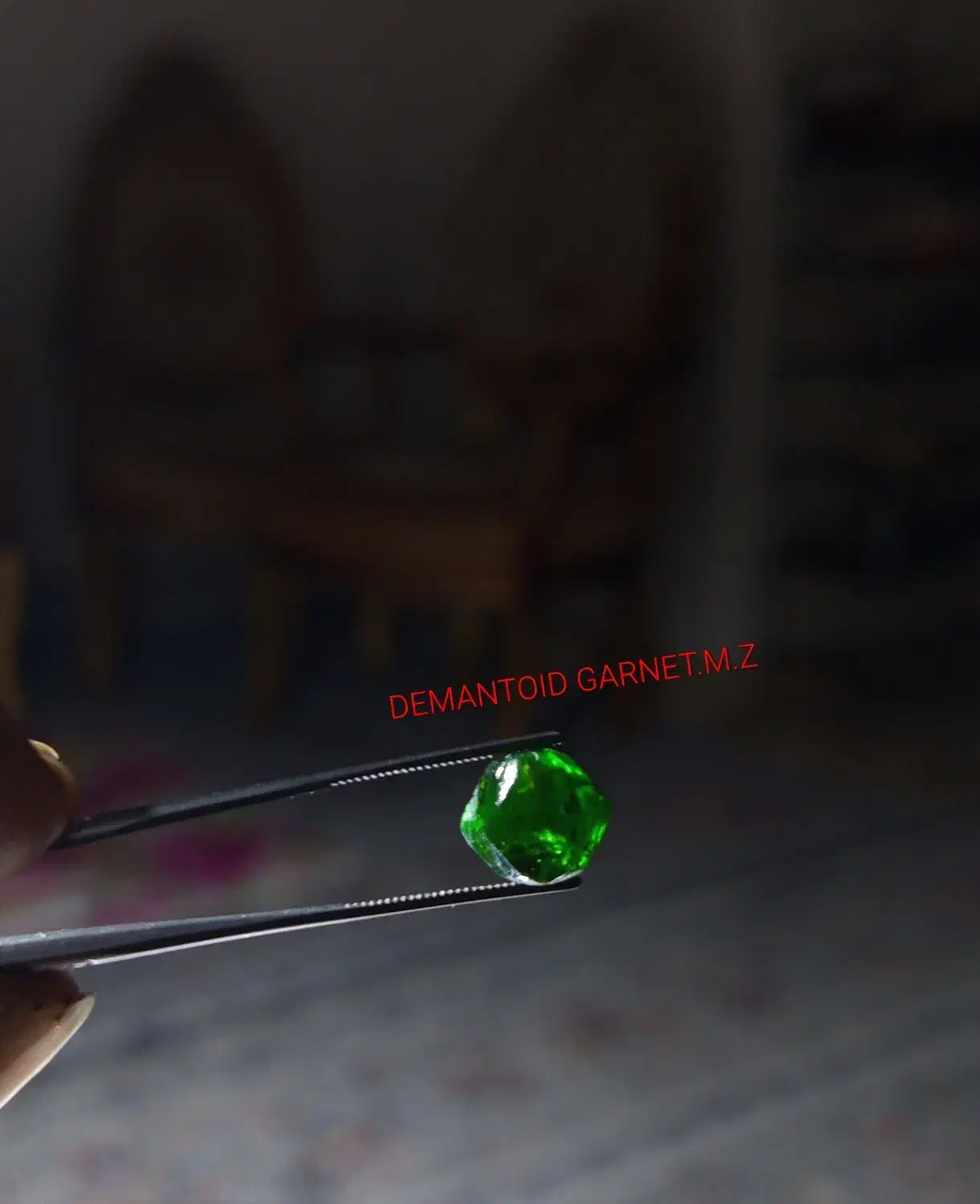 فروش 350 گرم راف گارنت دمانتوئید جواهری|جواهرات|کرمان, |دیوار