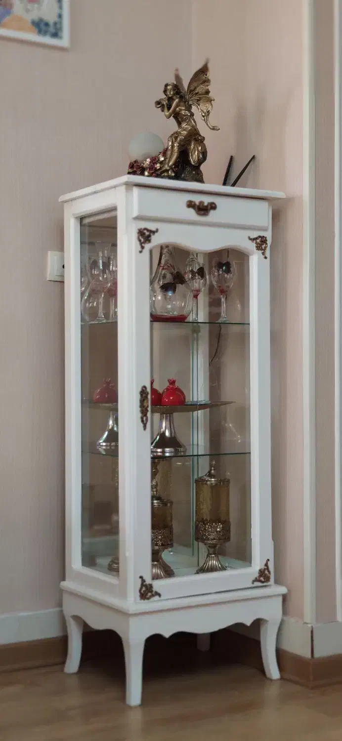 مینی بوفه کلاسیک سفید|بوفه، ویترین، کنسول|کازرون, |دیوار