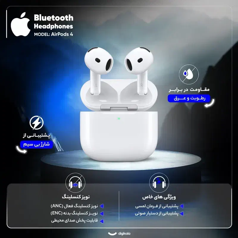 هدفون بلوتوثی اصلی اپل مدل4 Airpods مدلAnc|لوازم جانبی موبایل و تبلت|رامهرمز, |دیوار