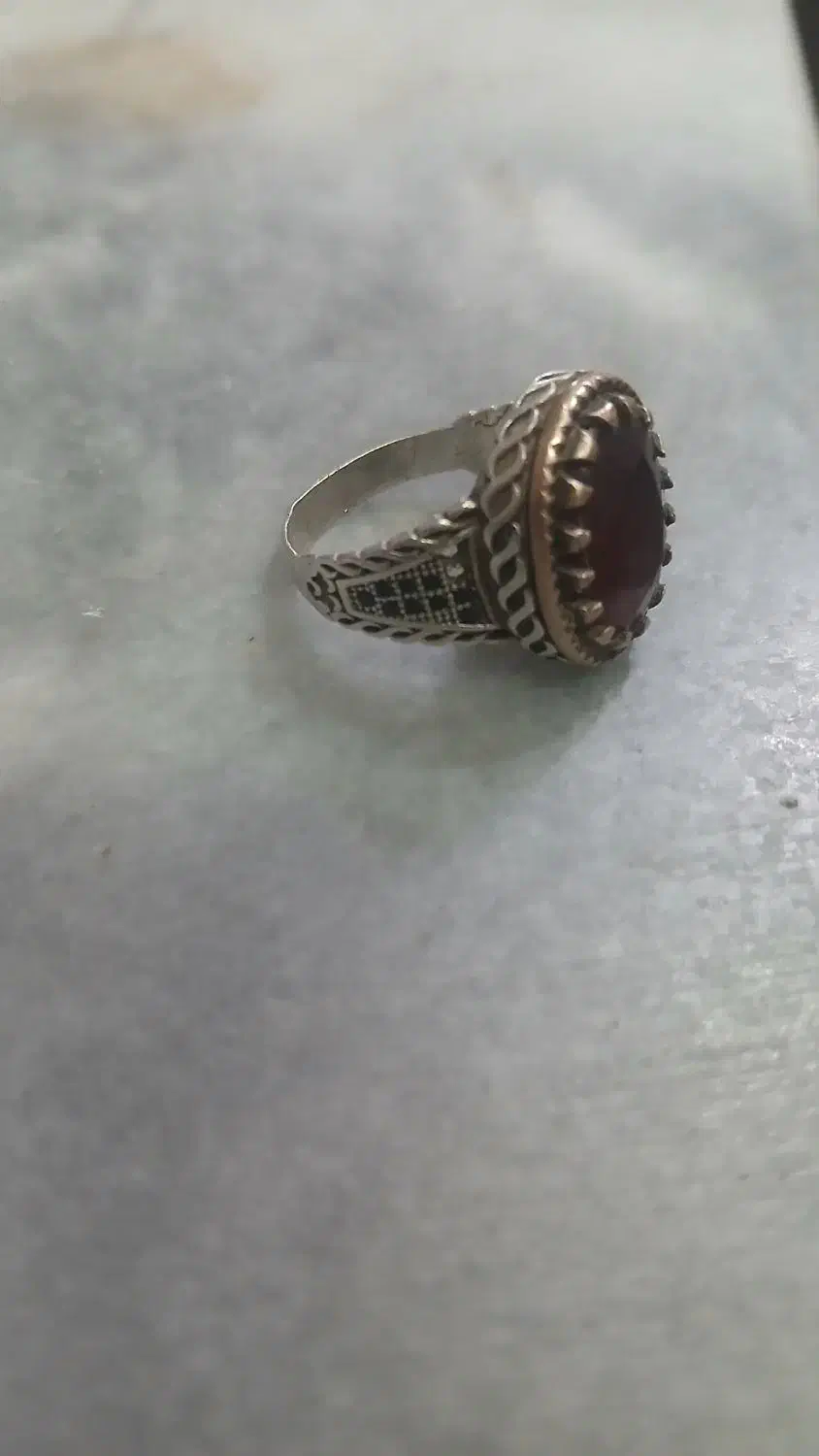 انگشتر نقره اناری|جواهرات|بهارستان, |دیوار