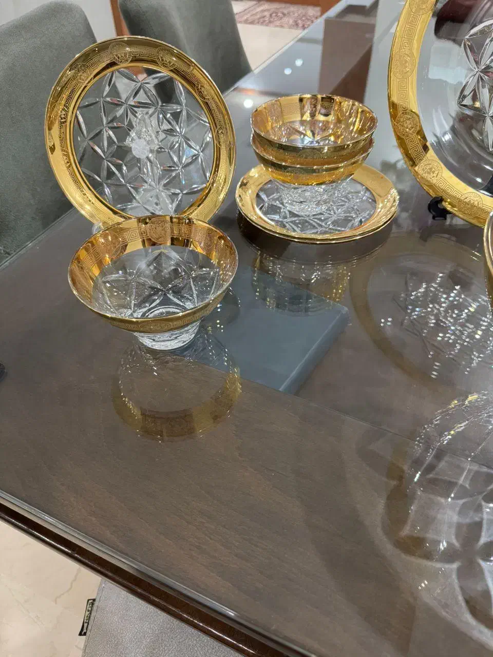 ست آجیل خوری برند DecOrium با آبکاری طلای 24 عیار|صنایع دستی و سایر لوازم تزئینی|تهران, سازمان آب|دیوار