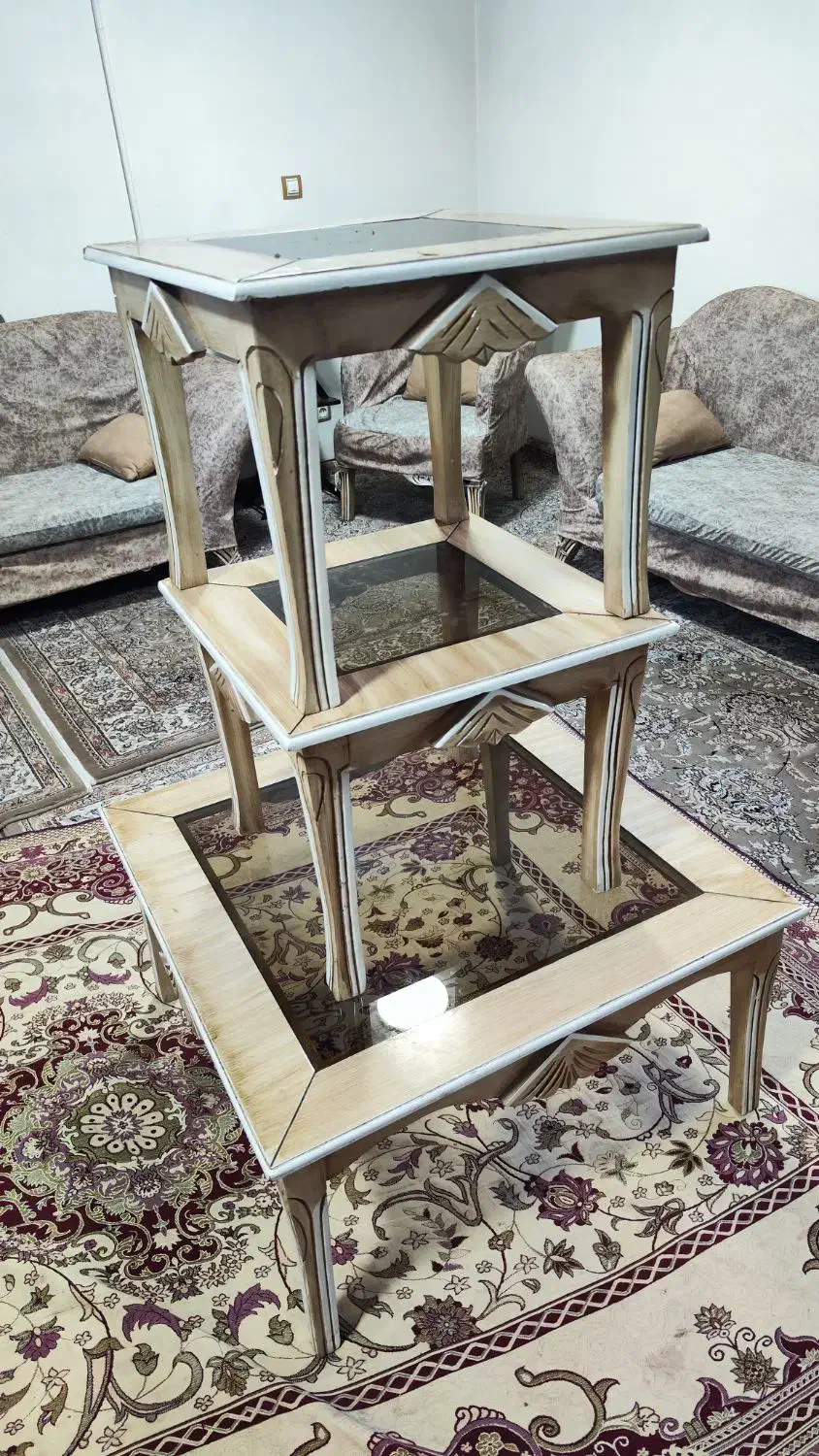 عسلی مبل سه تایی|مبلمان خانگی و میز عسلی|فولادشهر, B4|دیوار