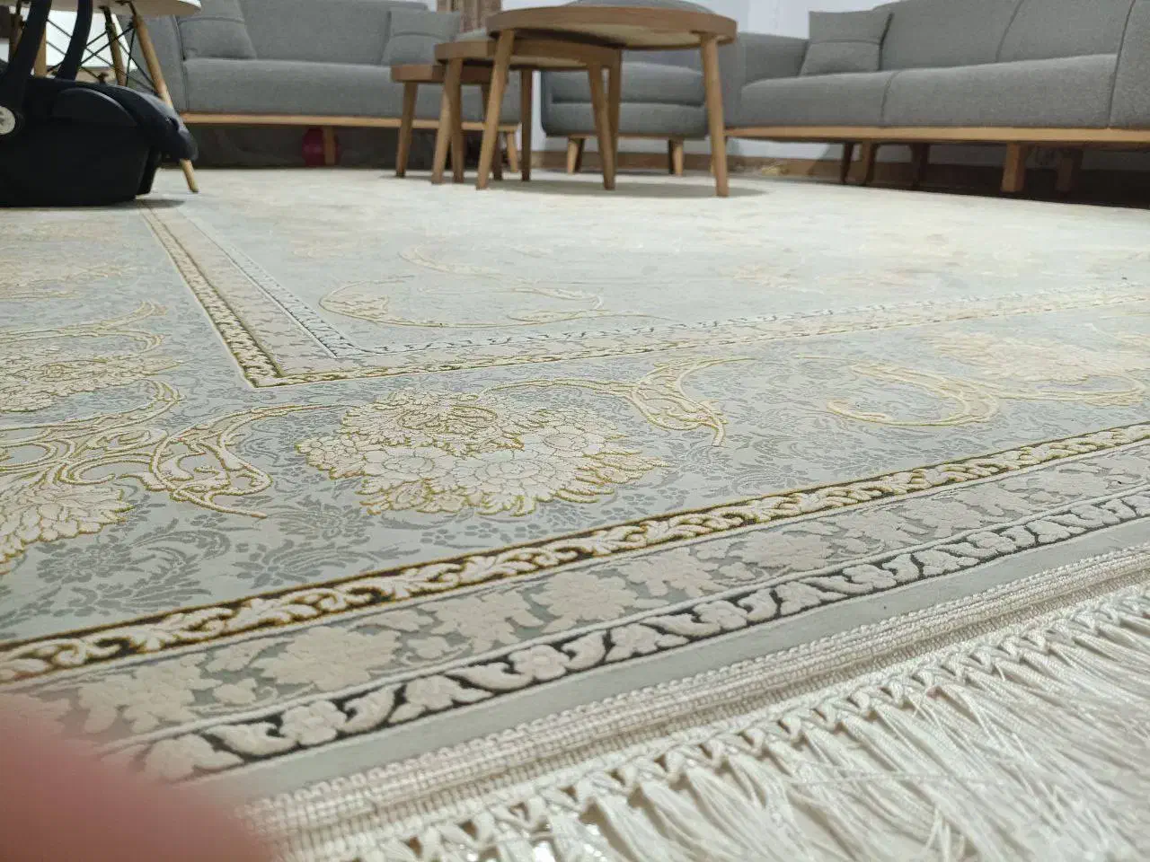 فرش ۱۲ متری ۱۲۰۰ شانه مدل ۱۲۰۰ شا، گل برجسته|فرش|نوشهر, |دیوار