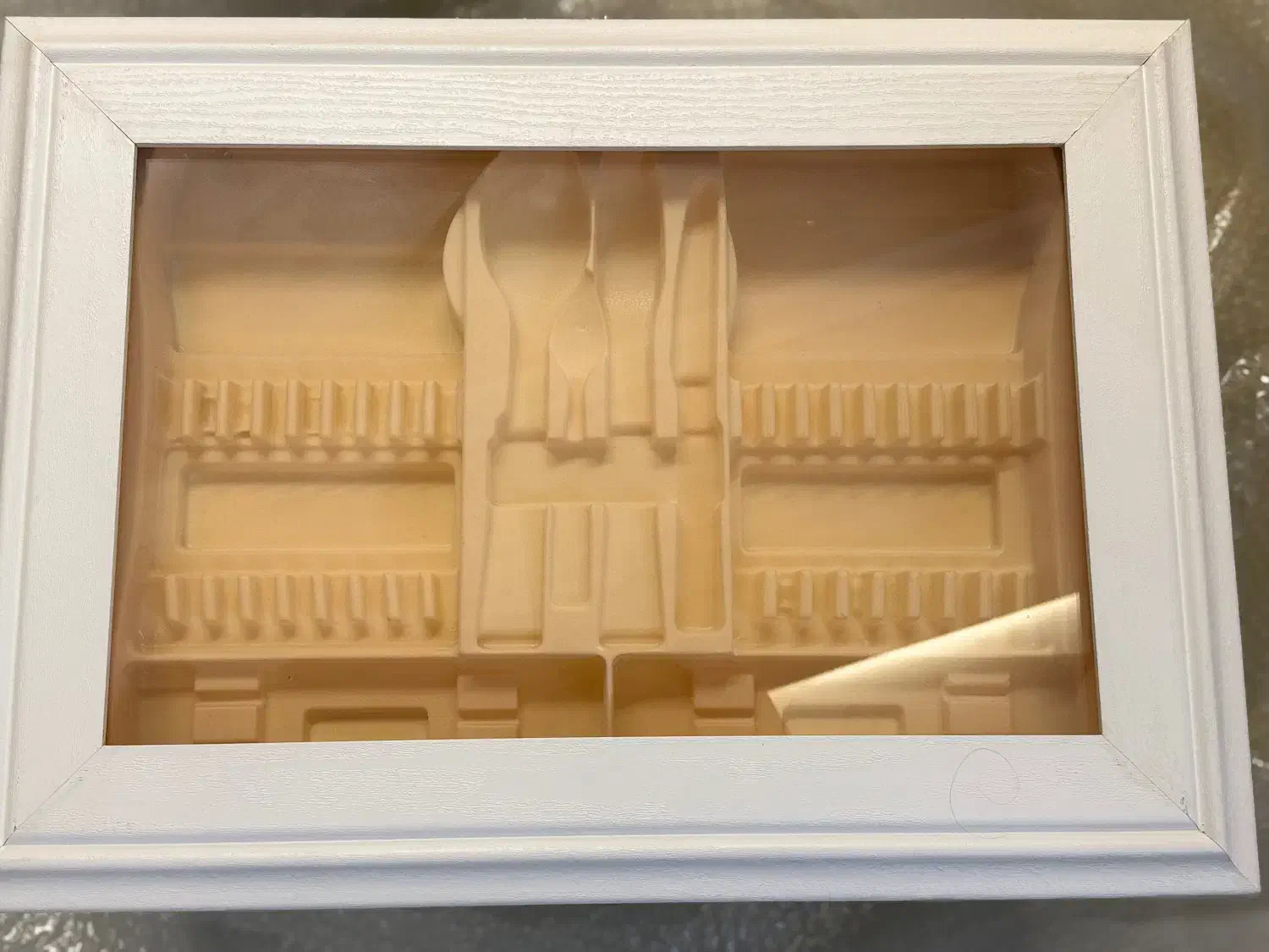 کنسول قاشق چنگال چوبی بدون پایه|بوفه، ویترین، کنسول|اصفهان, قلعه طبره|دیوار