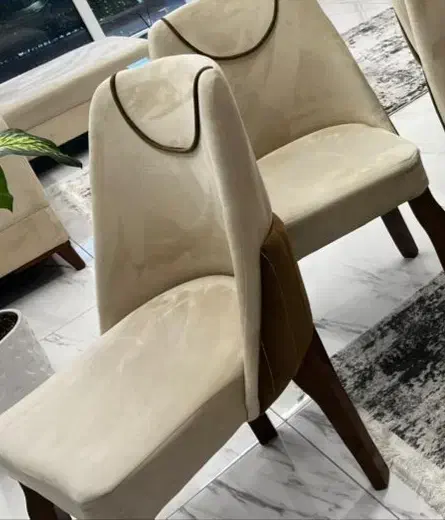 میز مبل ناهار خوری 4 نفره شیری|میز و صندلی غذاخوری|رویان, |دیوار