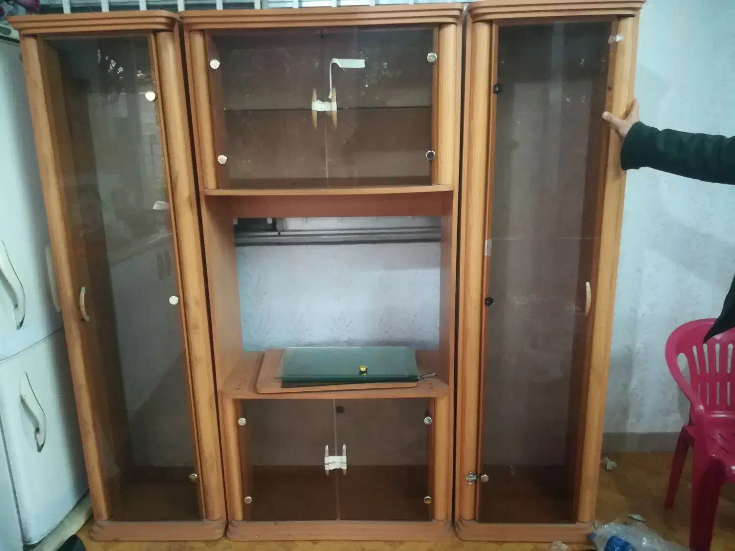 بوفه سه تیکه|بوفه، ویترین، کنسول|رشت, حومه رشت|دیوار