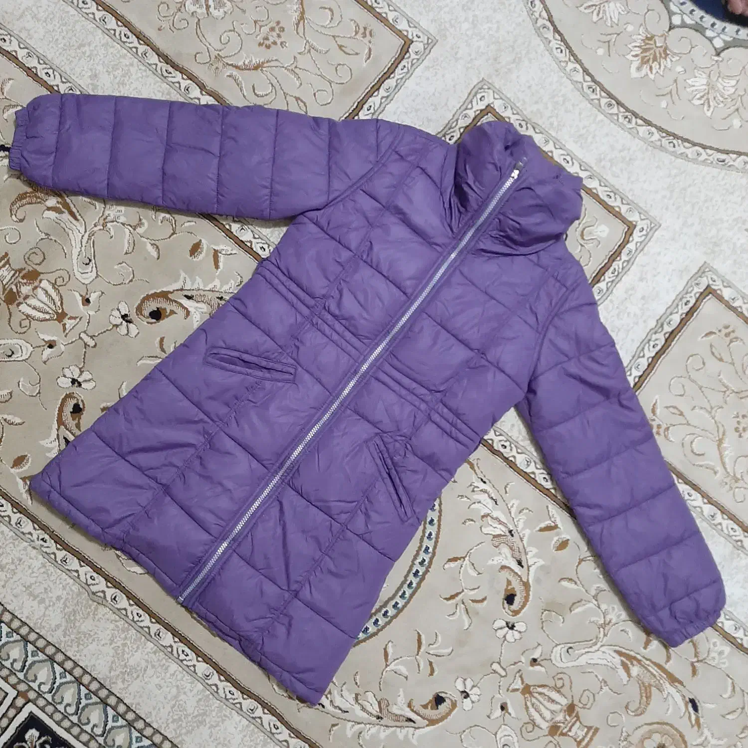 کاپشن پالتو پفی بنفش دخترانه H&M|لباس|تهران, ارامنه|دیوار