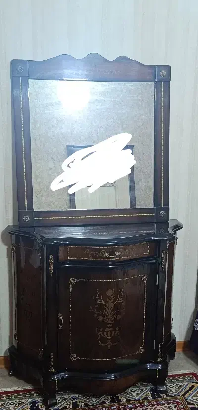 آیینه کنسول چوبی|بوفه، ویترین، کنسول|گناباد, |دیوار
