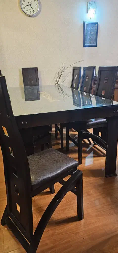 میز نهارخوری ۸ نفره چوبی اعلا|میز و صندلی غذاخوری|شیراز, کوهسار|دیوار